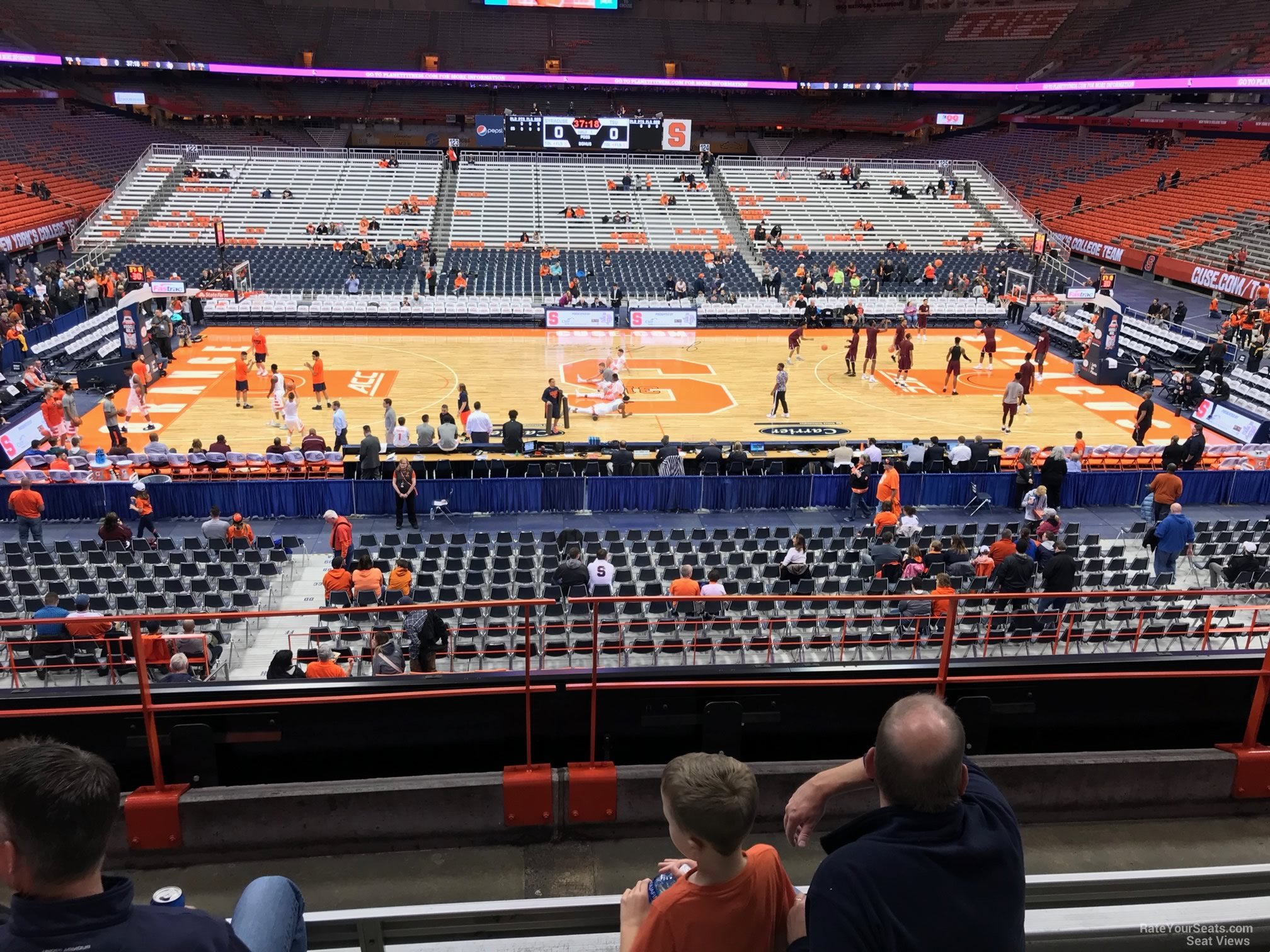 section 212, row f seat view  for basketball - carrier dome