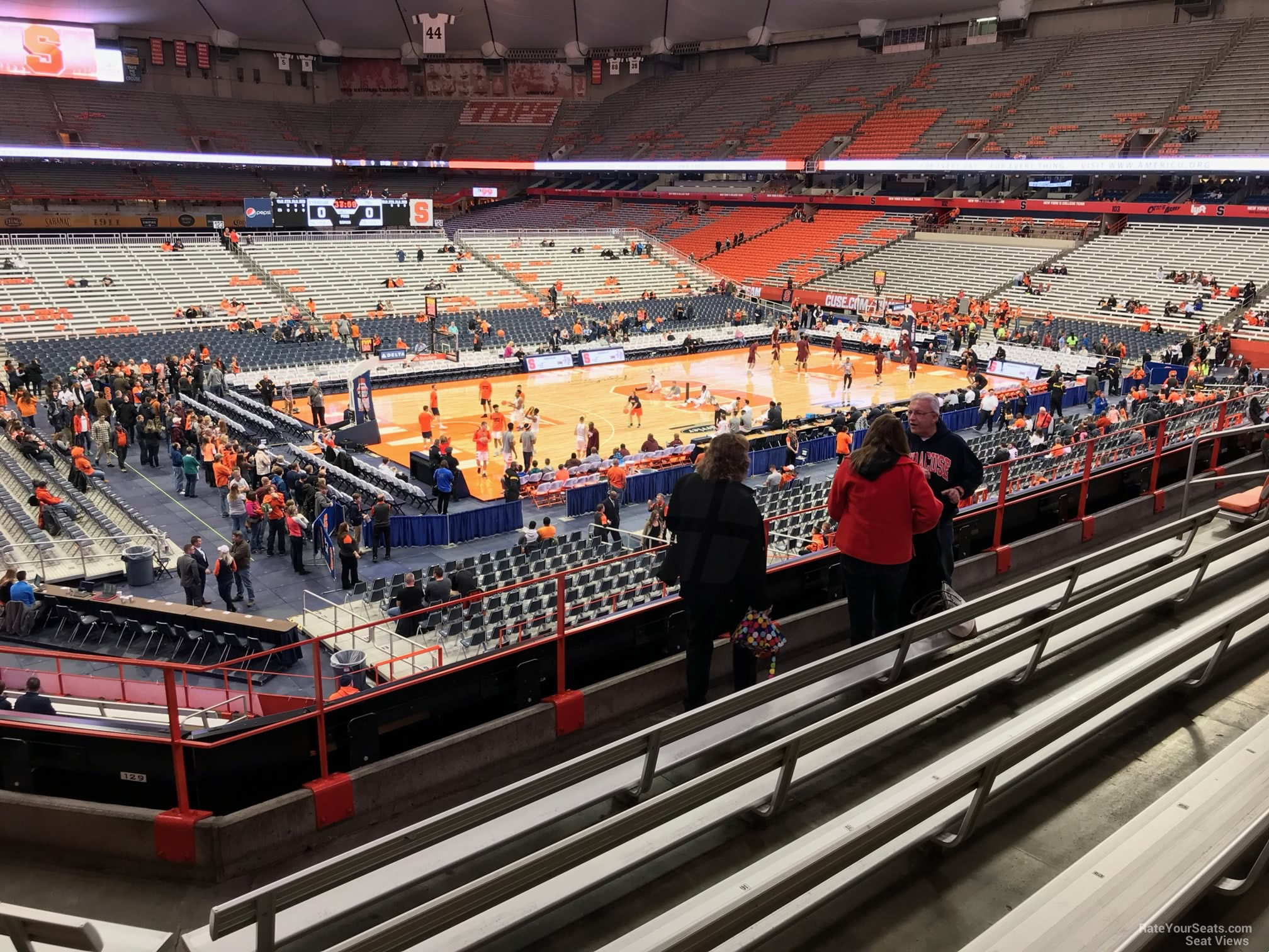 section 214, row f seat view  for basketball - carrier dome