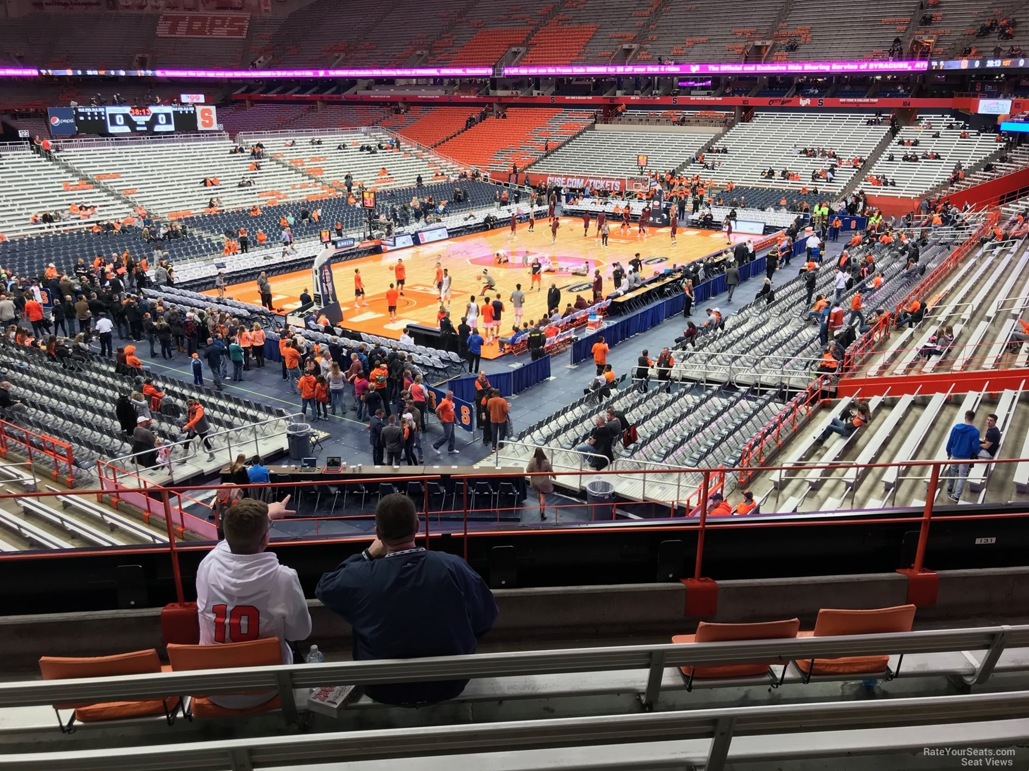 section 215, row f seat view  for basketball - carrier dome