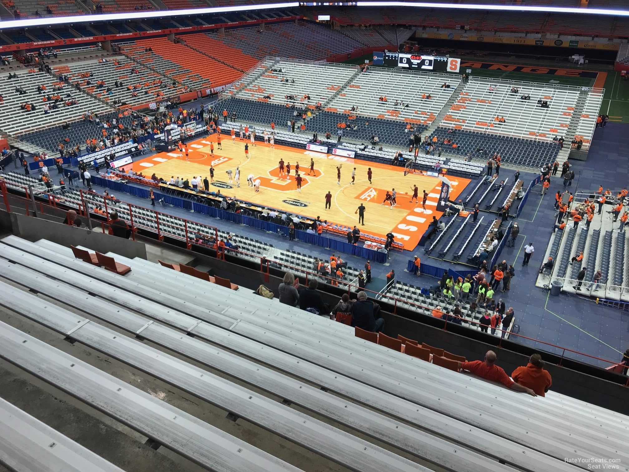 section 308, row m seat view  for basketball - jma-wireless-dome