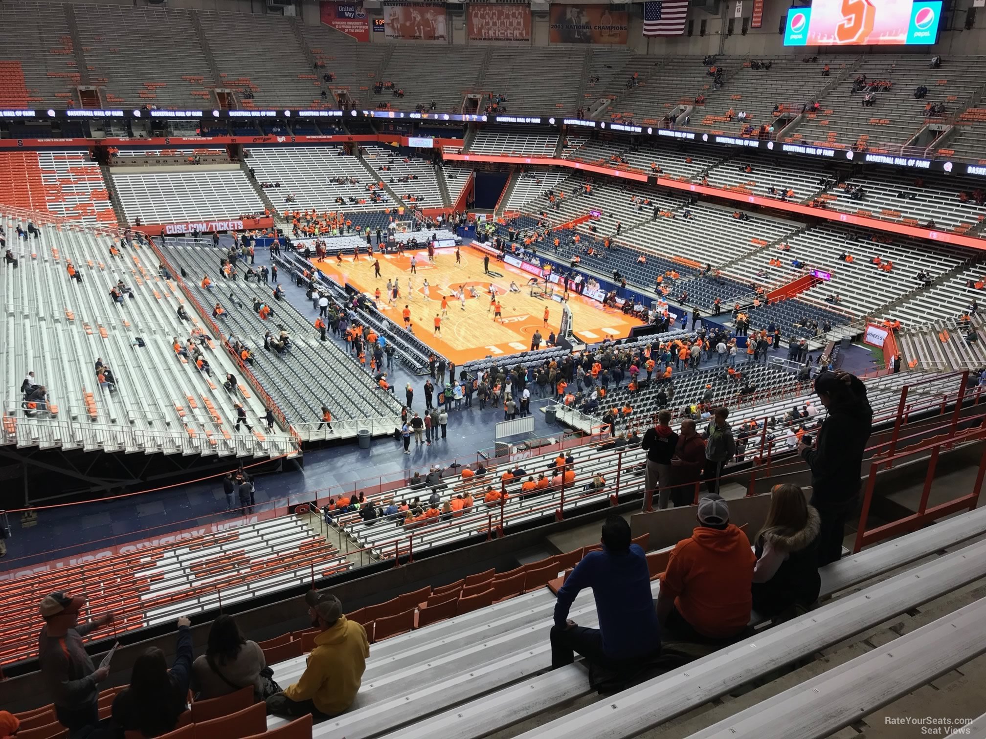 section 318, row m seat view  for basketball - carrier dome