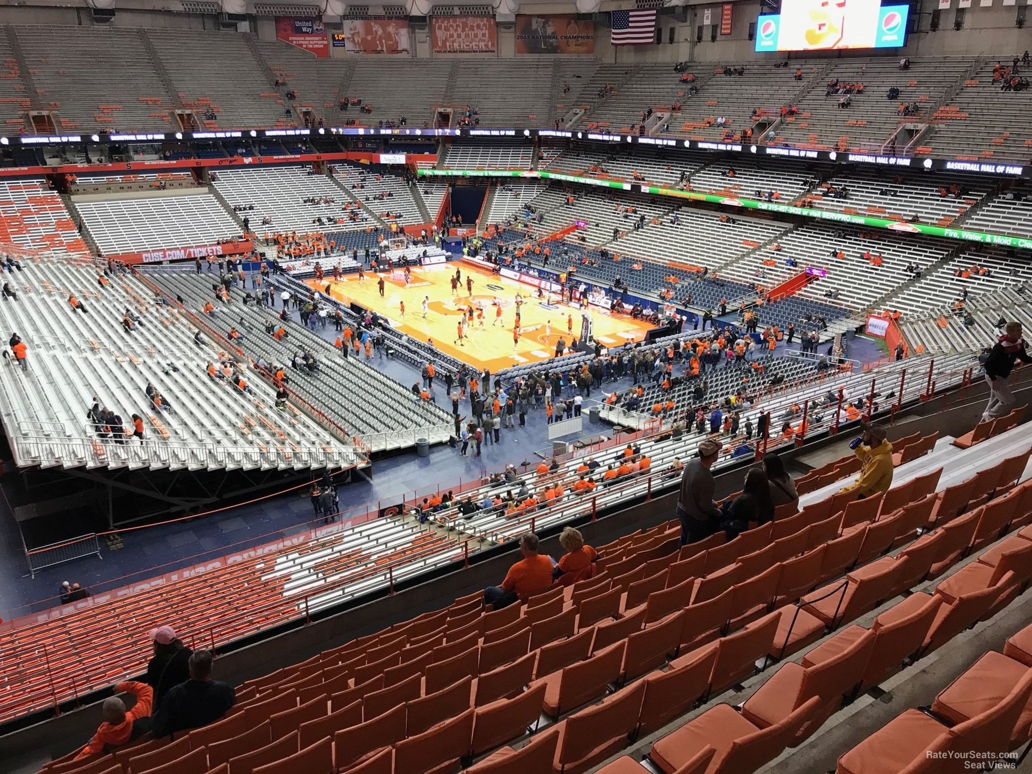 section 319, row m seat view  for basketball - carrier dome