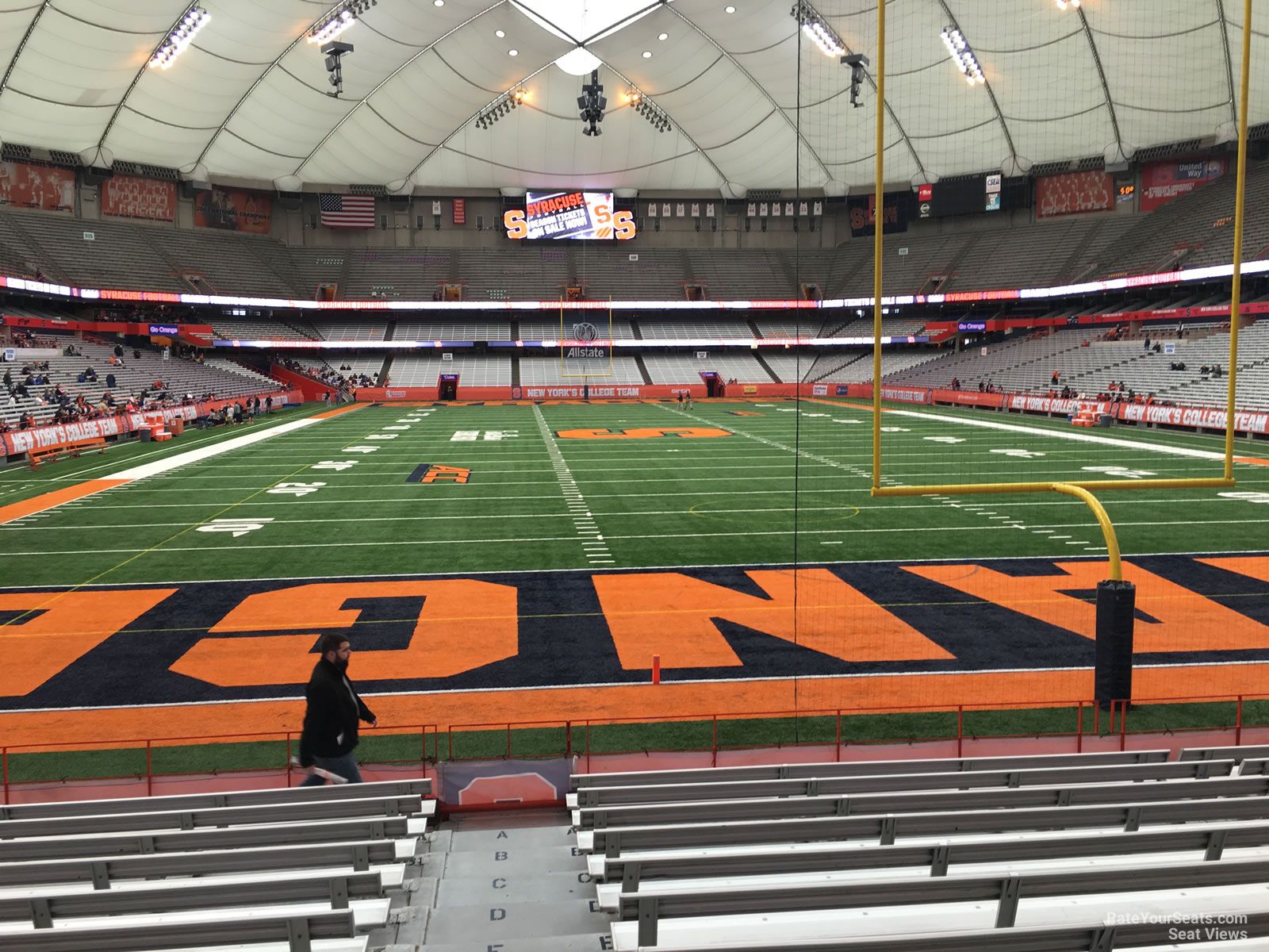 section 124, row m seat view  for football - carrier dome