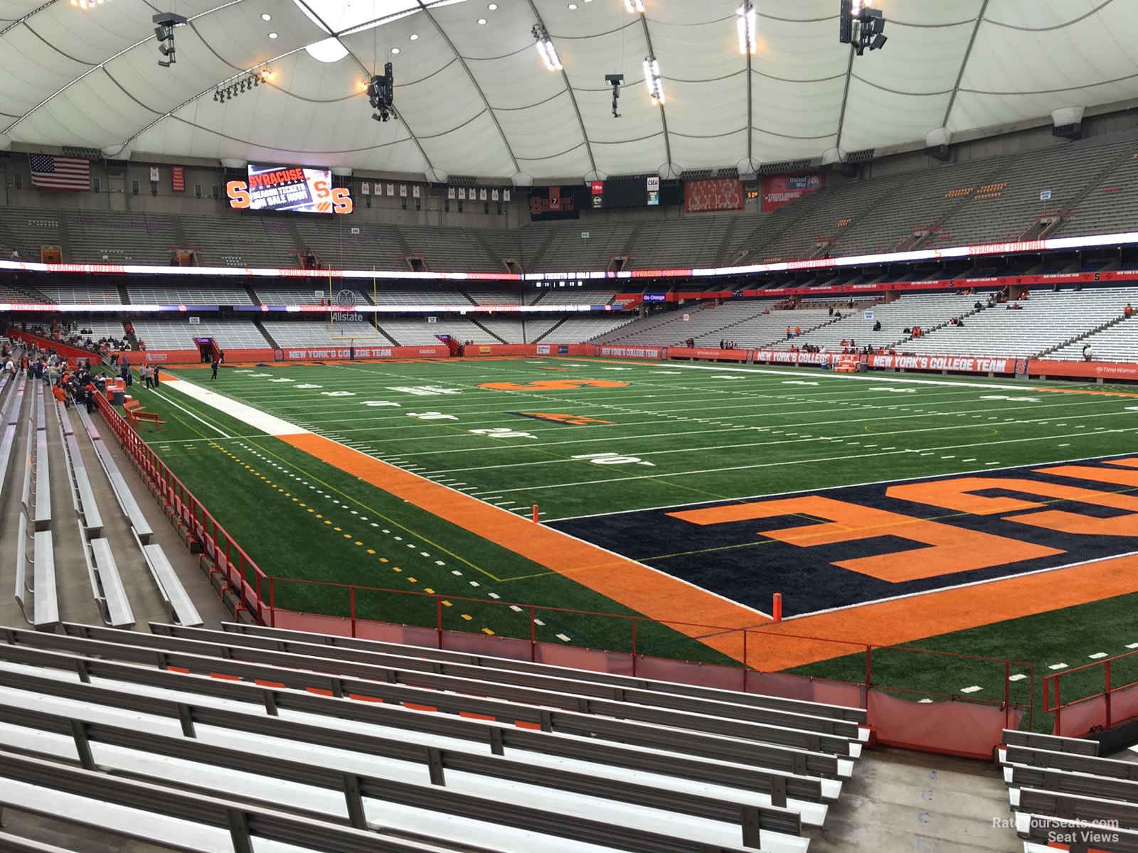 section 127, row m seat view  for football - carrier dome