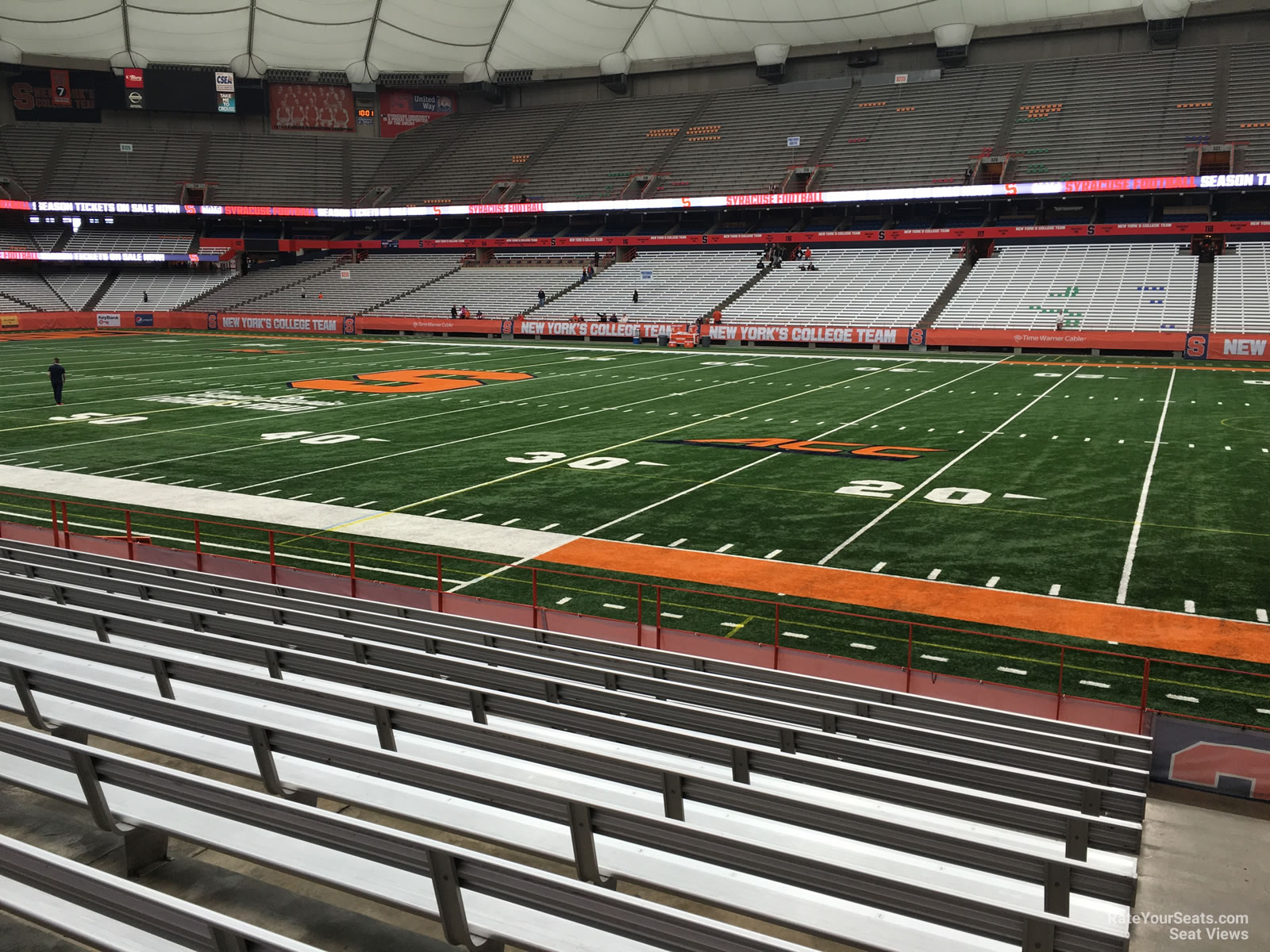 section 129, row m seat view  for football - carrier dome