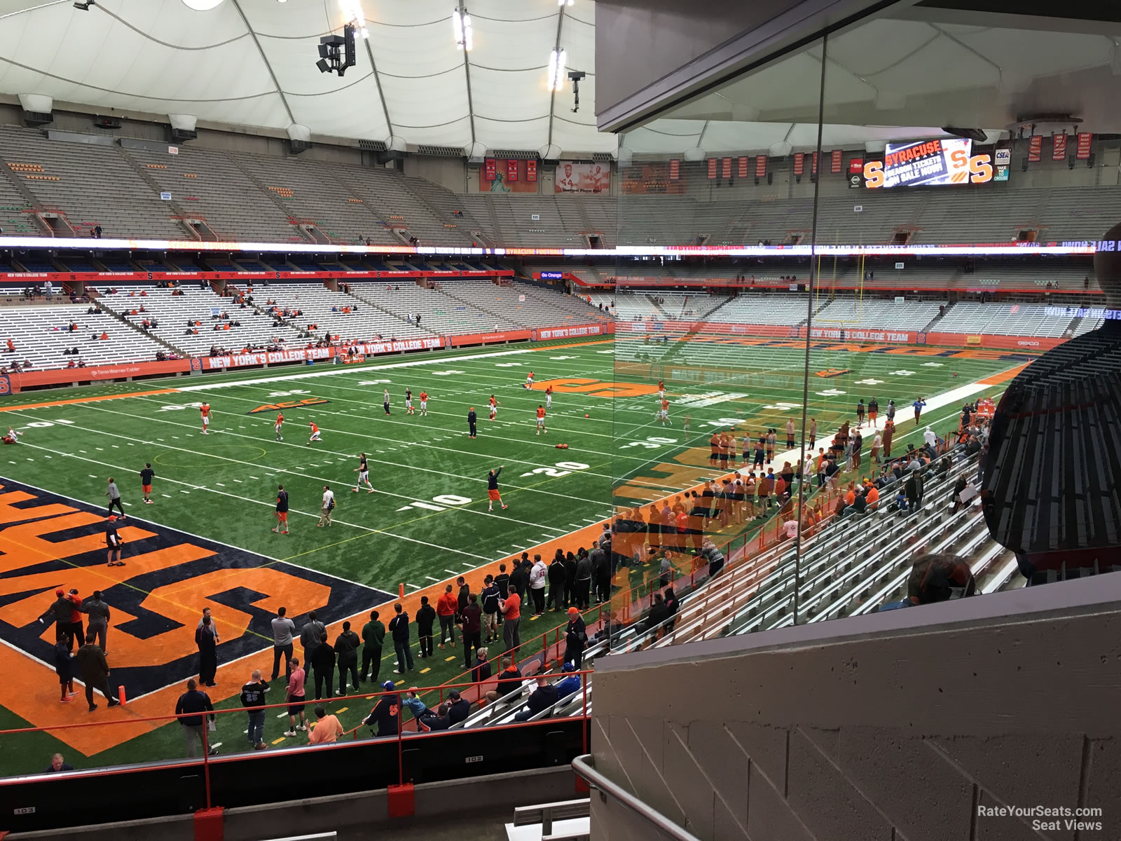 section 208, row h seat view  for football - carrier dome