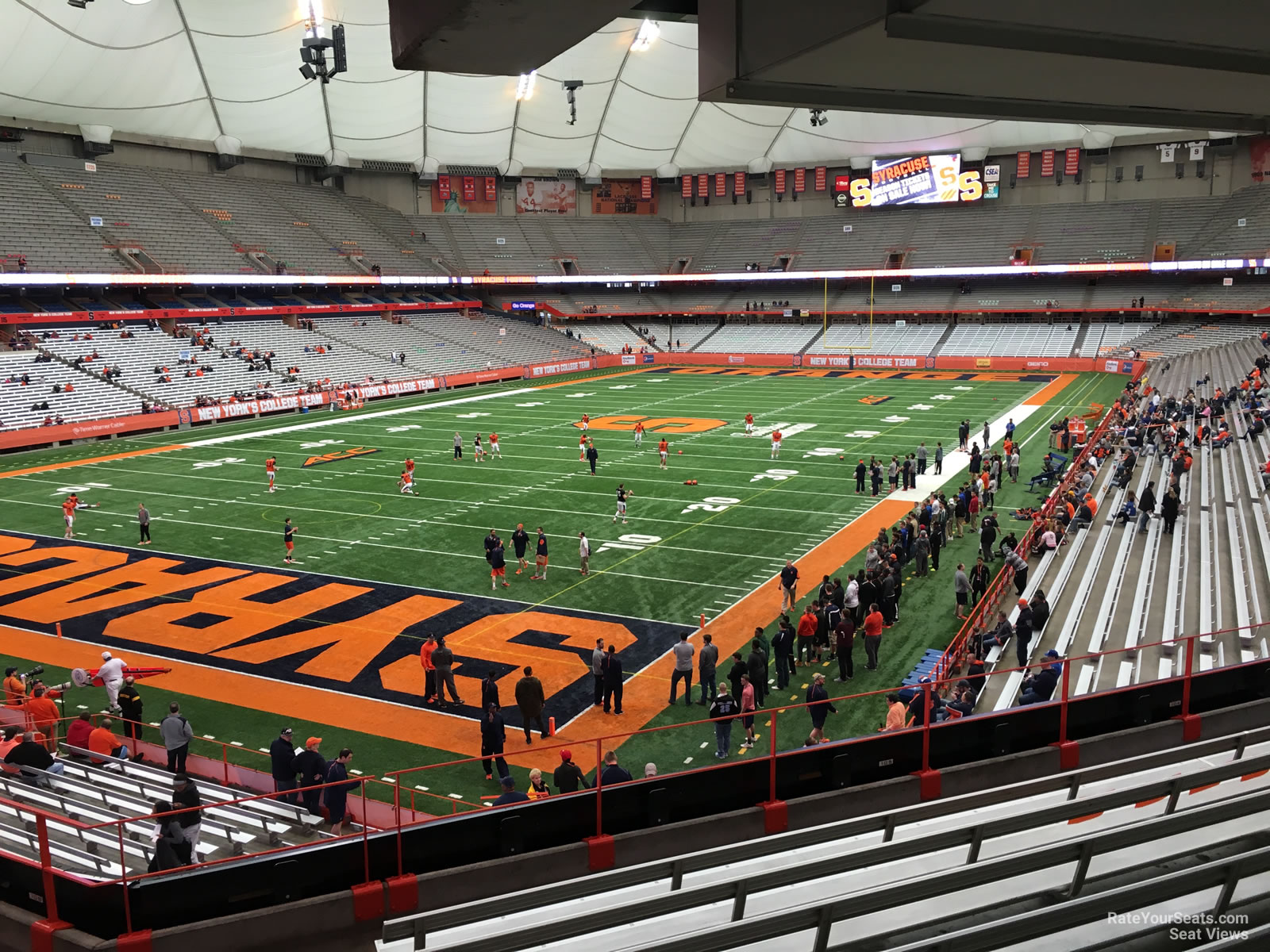 section 209, row h seat view  for football - carrier dome