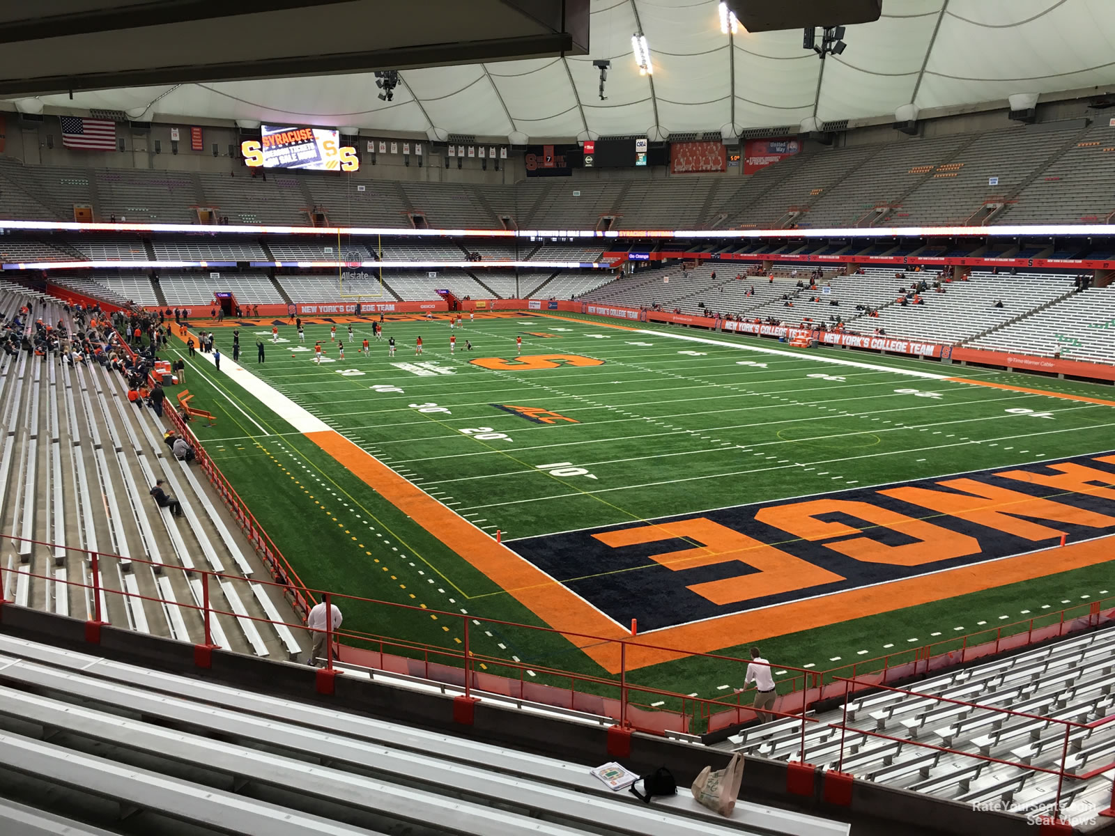 section 250, row h seat view  for football - carrier dome