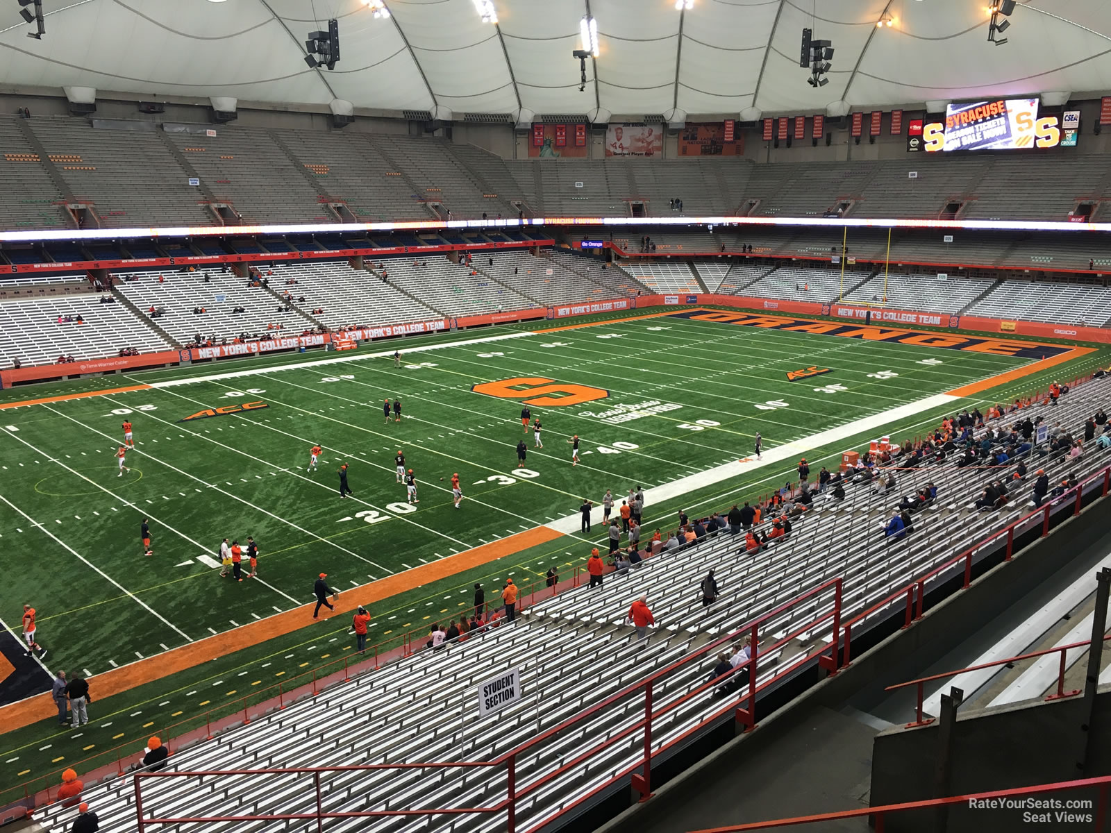 section 305, row p seat view  for football - carrier dome