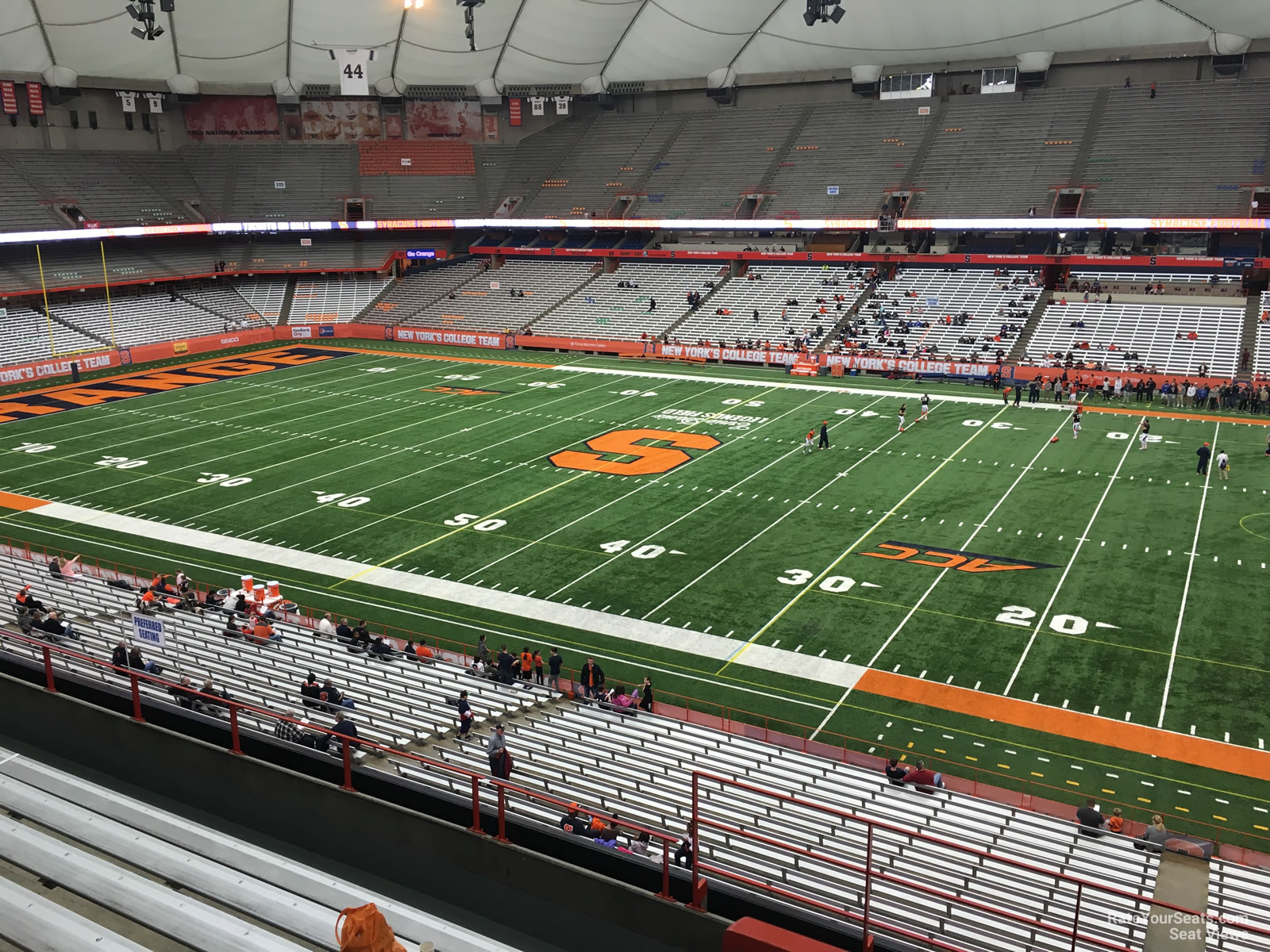 section 317, row p seat view  for football - carrier dome