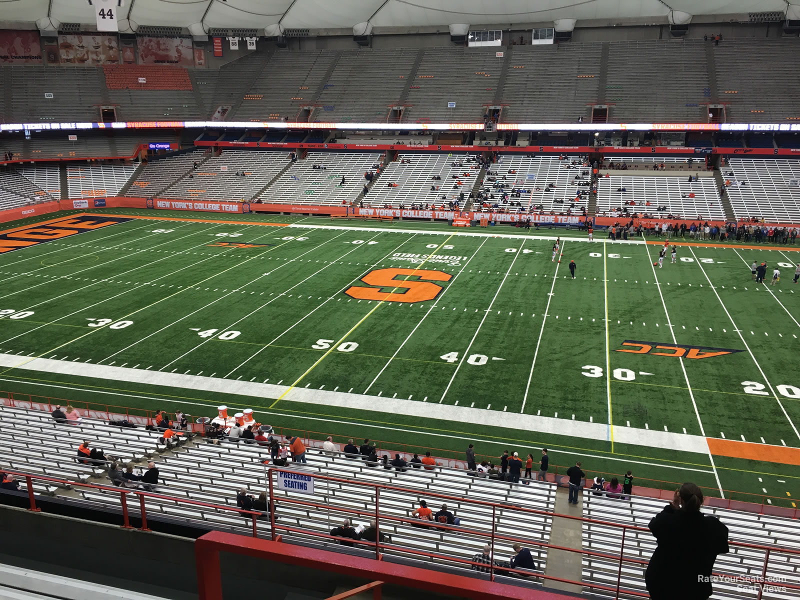 section 318, row p seat view  for football - carrier dome