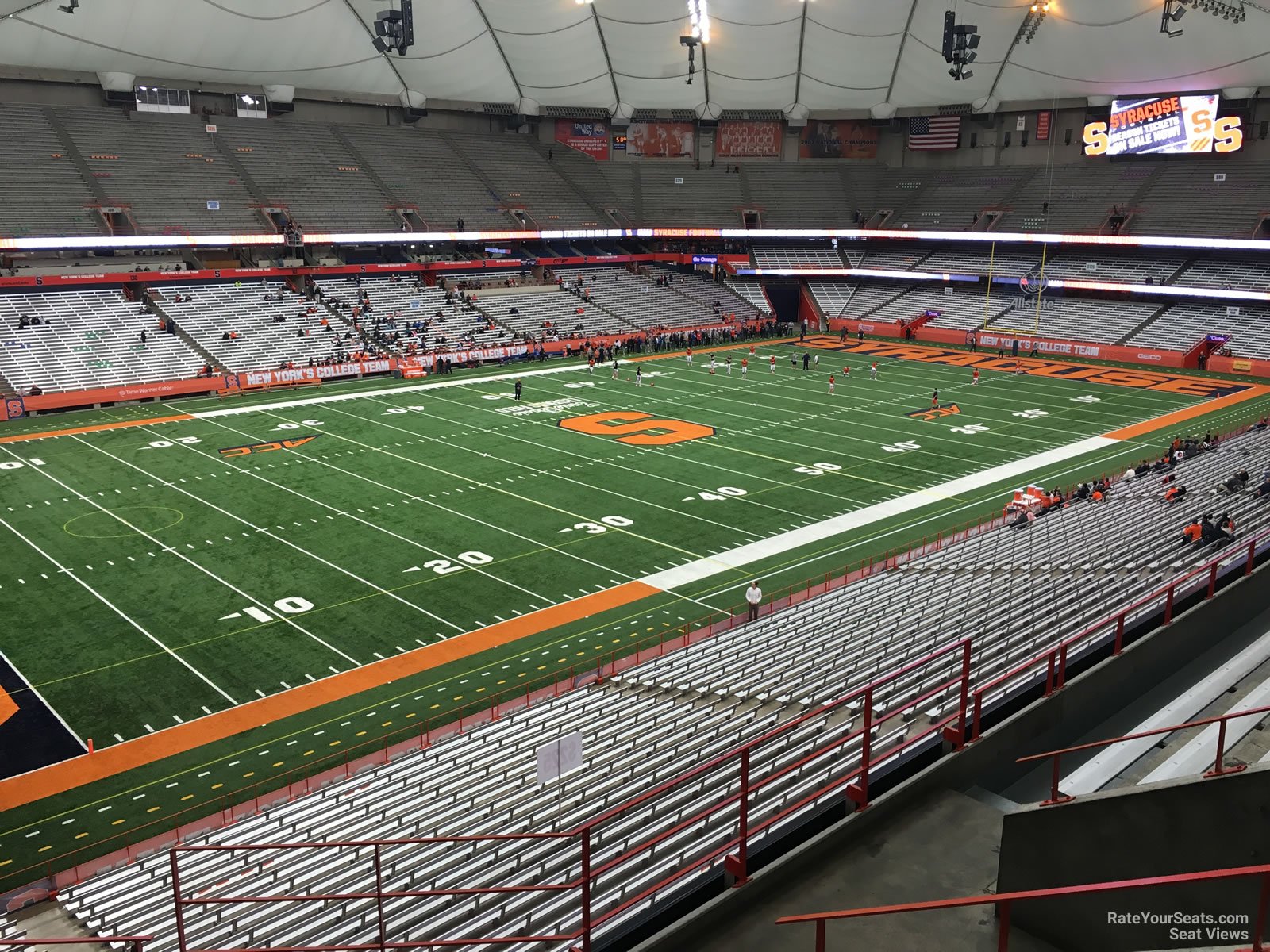 section 323, row p seat view  for football - carrier dome