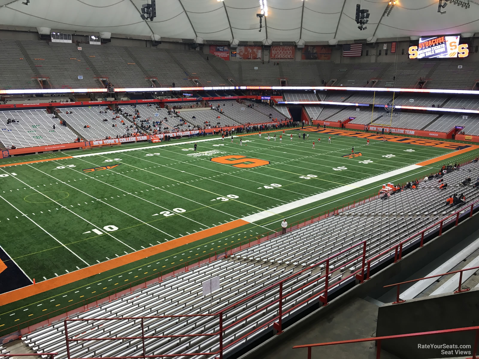 section 323, row p seat view  for football - jma-wireless-dome