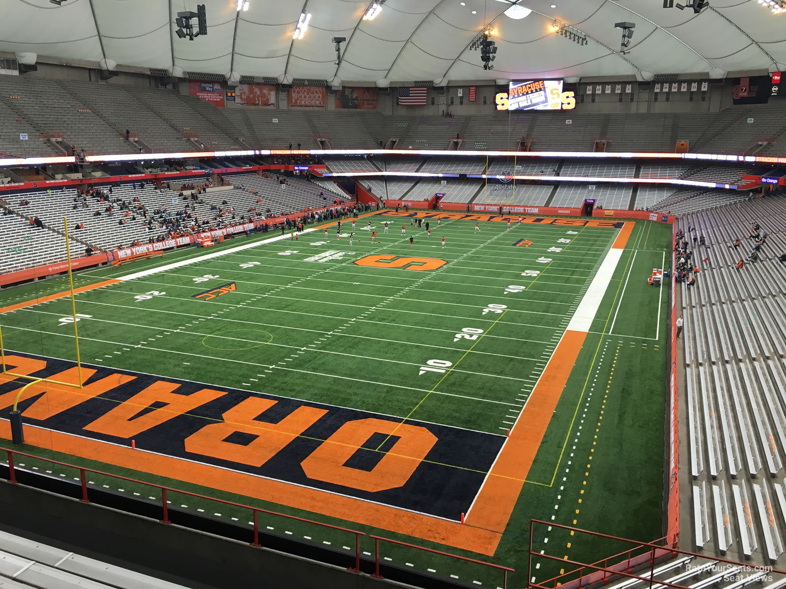 section 326, row p seat view  for football - jma-wireless-dome
