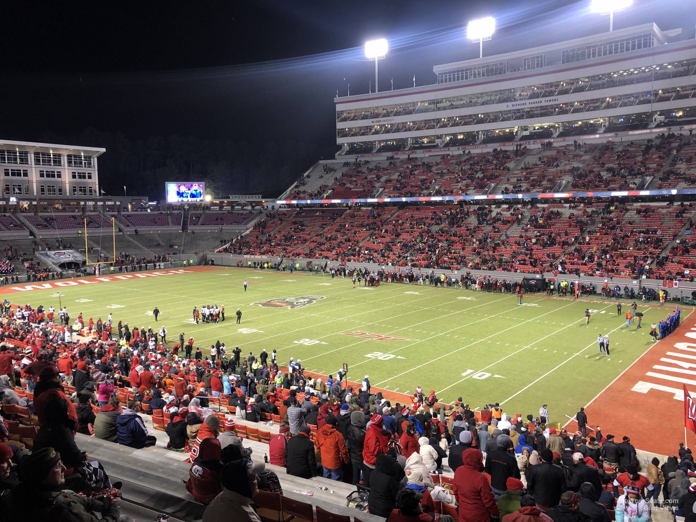 section 1, row oo seat view  - carter-finley stadium