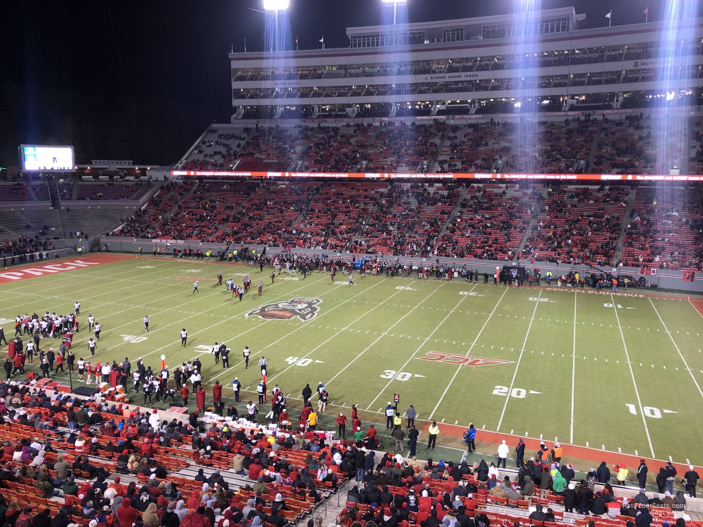 section 10, row a seat view  - carter-finley stadium