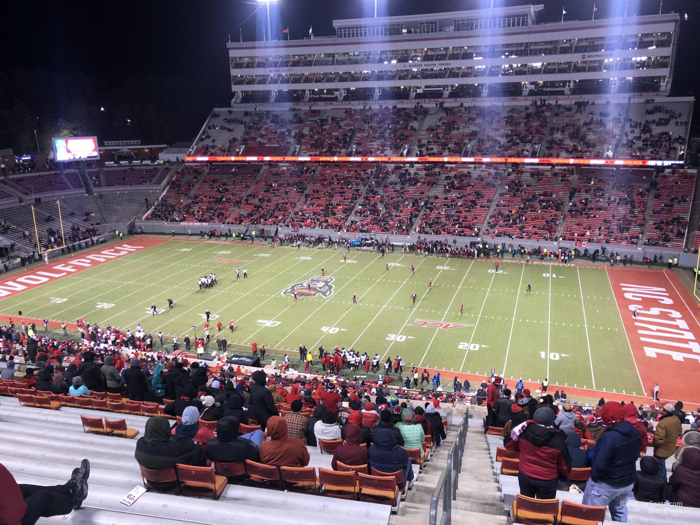 section 10, row ff seat view  for football - carter-finley stadium