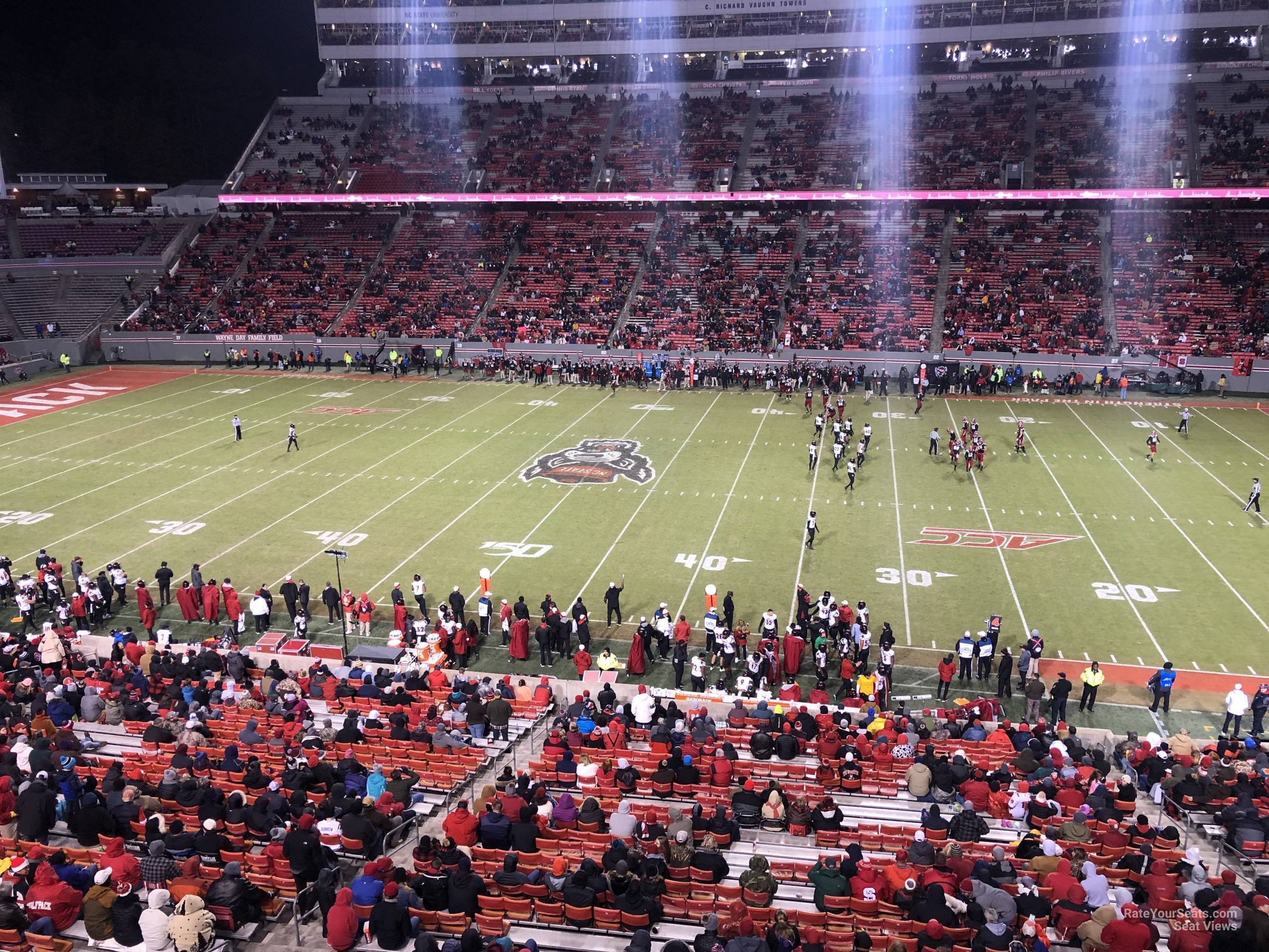 section 11, row a seat view  - carter-finley stadium