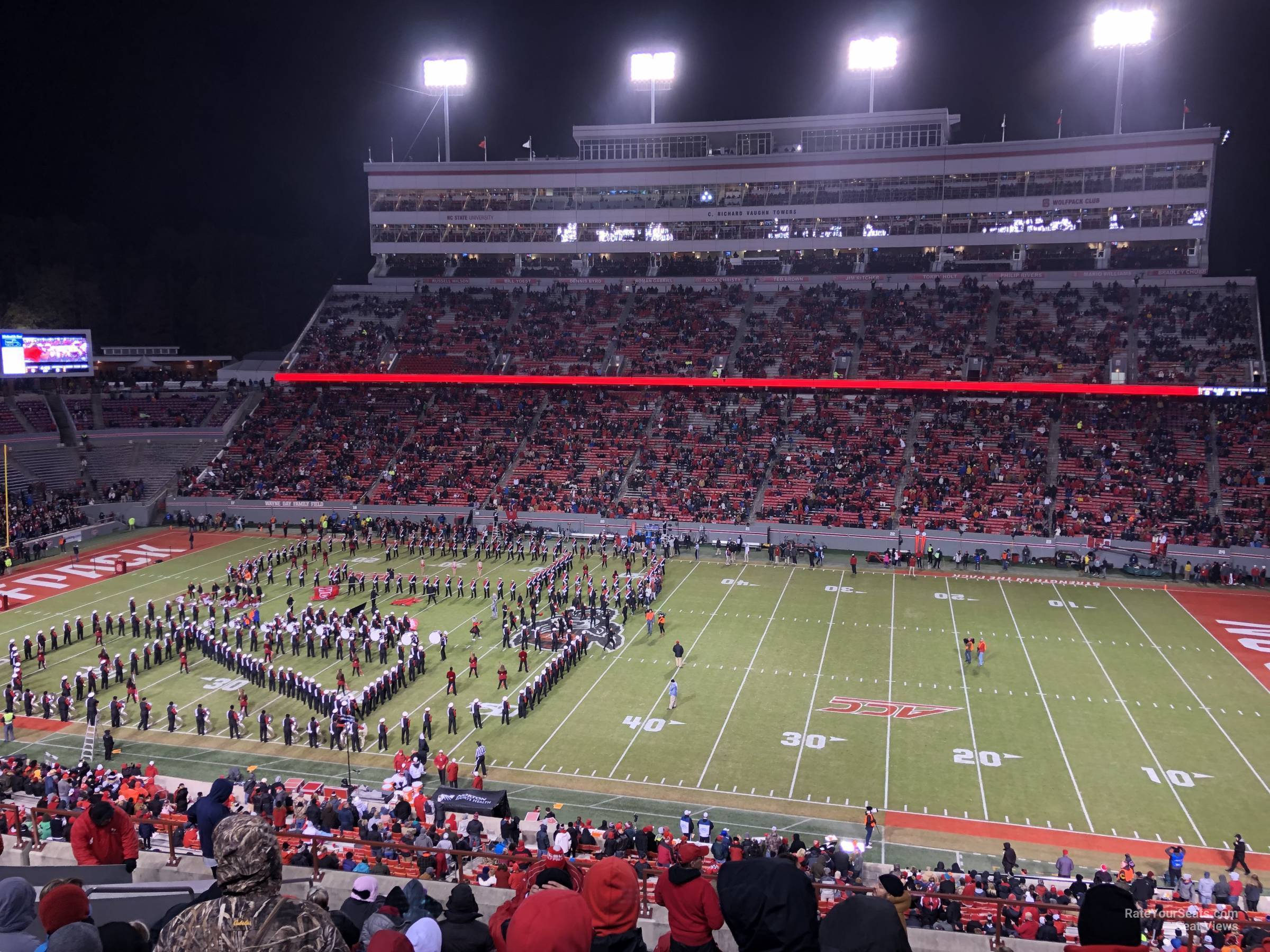 section 11, row q seat view  - carter-finley stadium