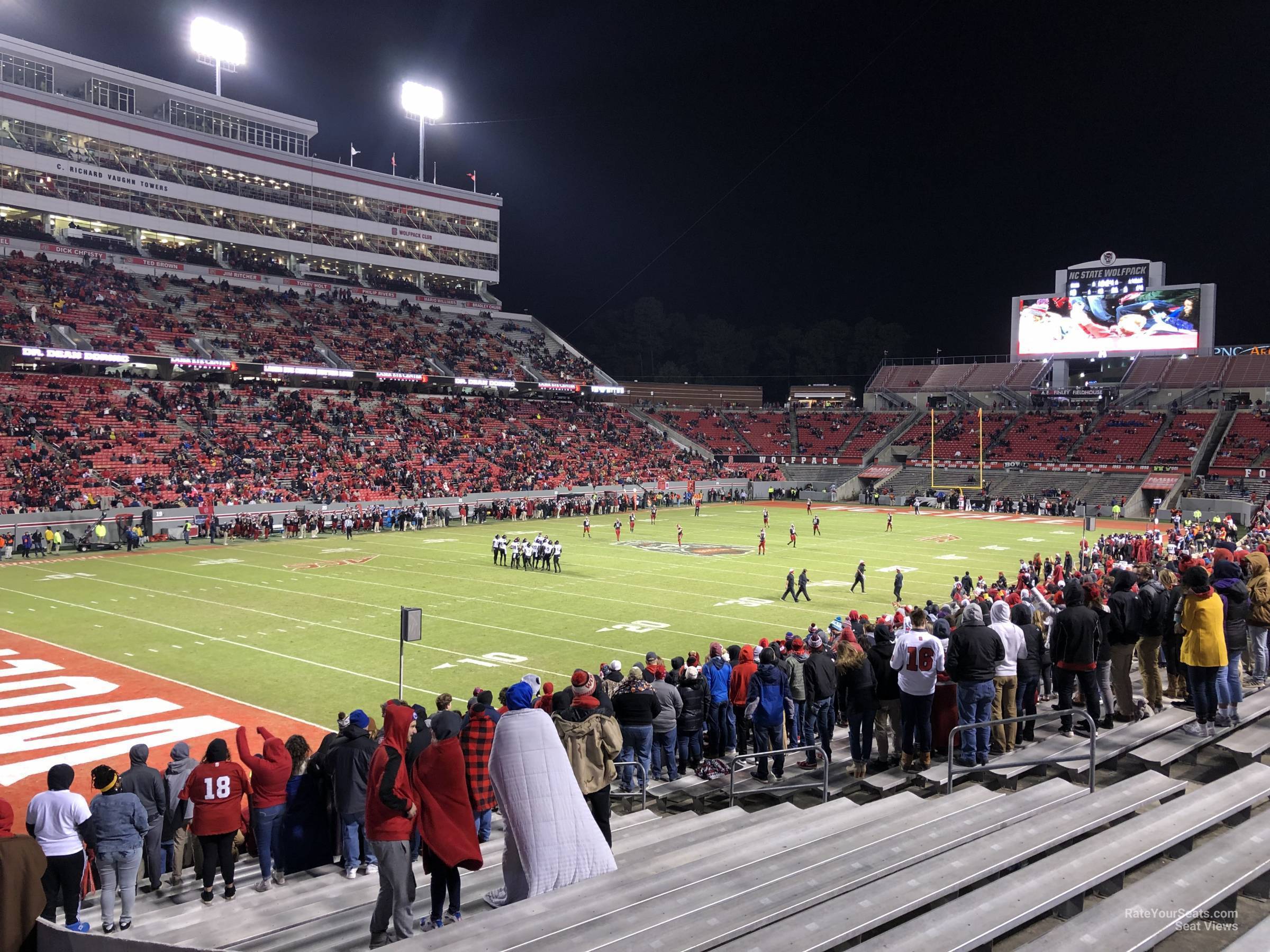 section 110, row cc seat view  for football - carter-finley stadium