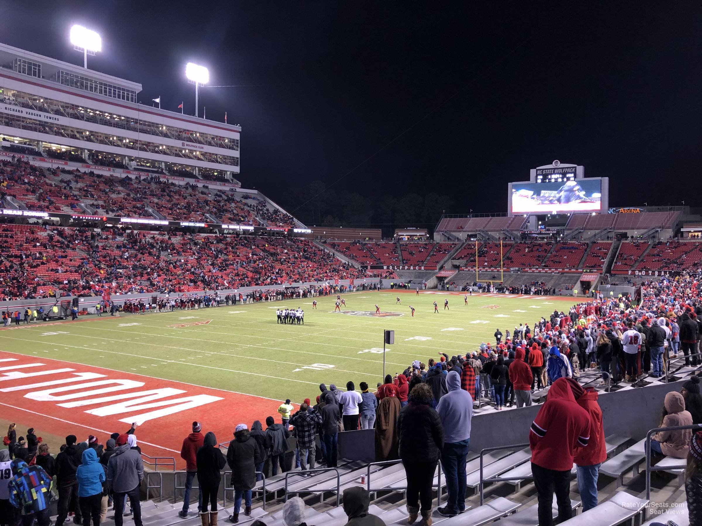 section 111, row cc seat view  - carter-finley stadium