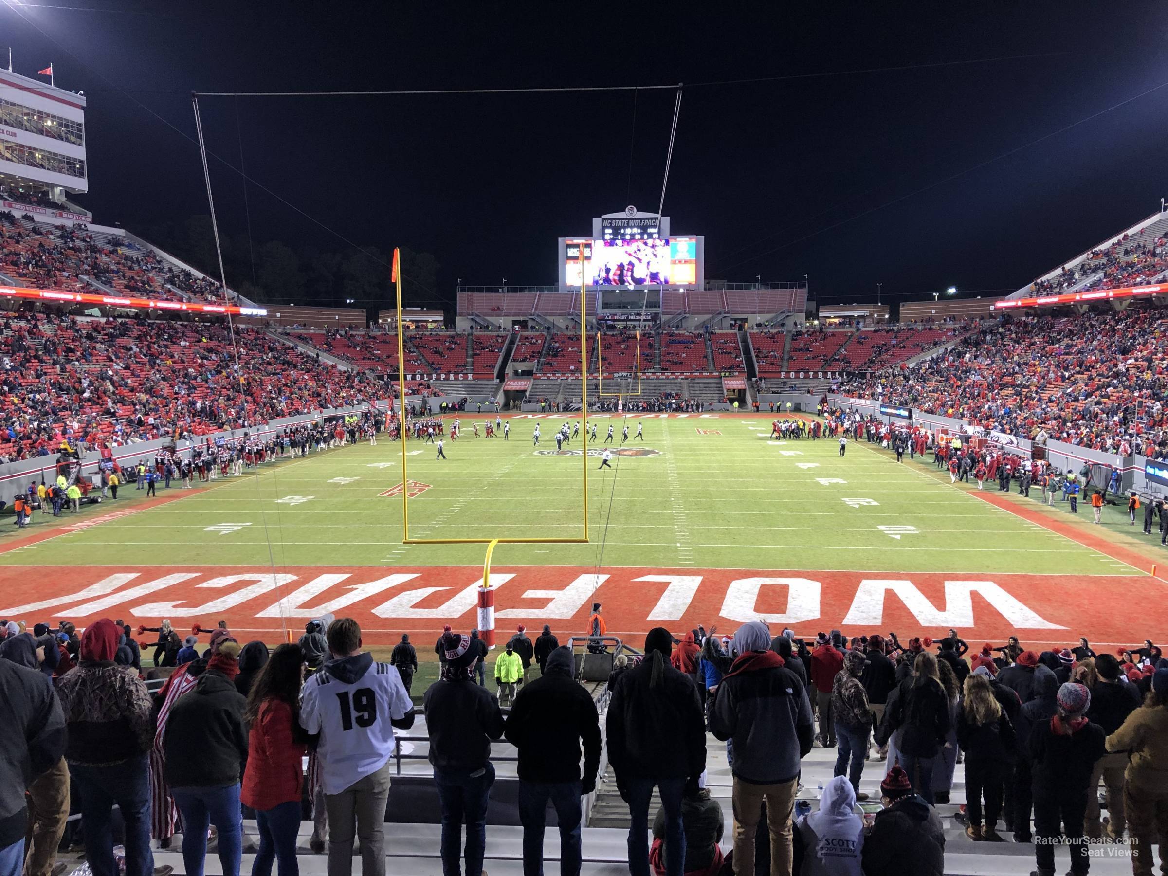 section 114, row cc seat view  for football - carter-finley stadium