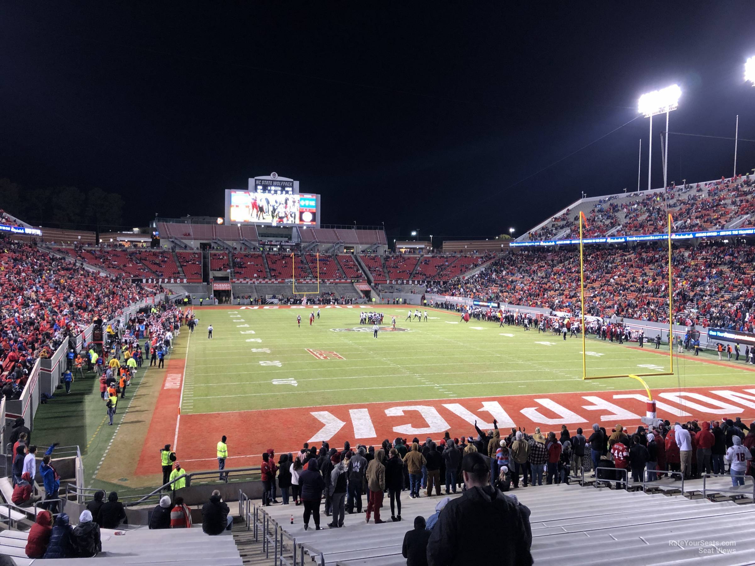 section 117, row cc seat view  for football - carter-finley stadium