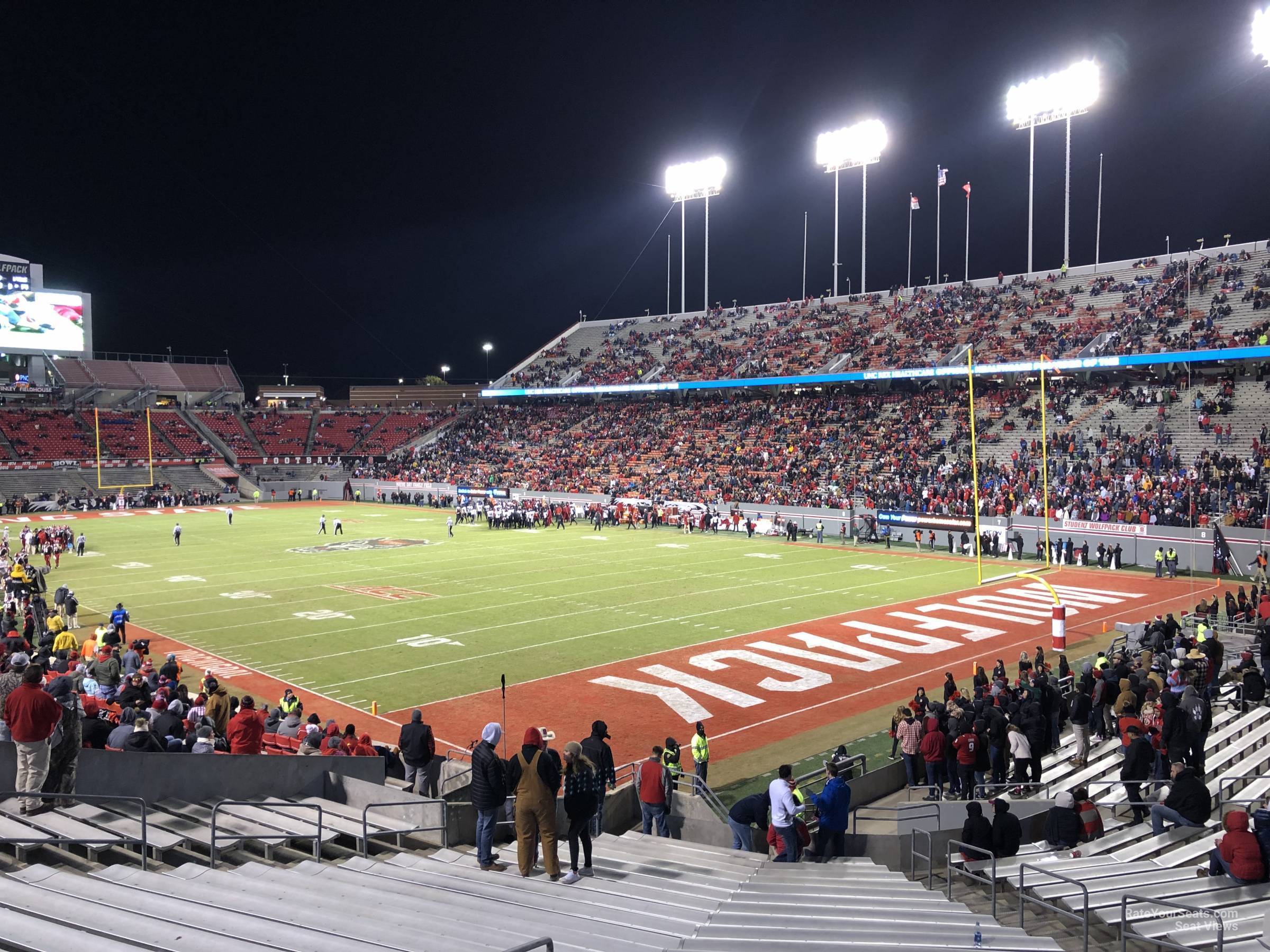 section 118, row cc seat view  - carter-finley stadium