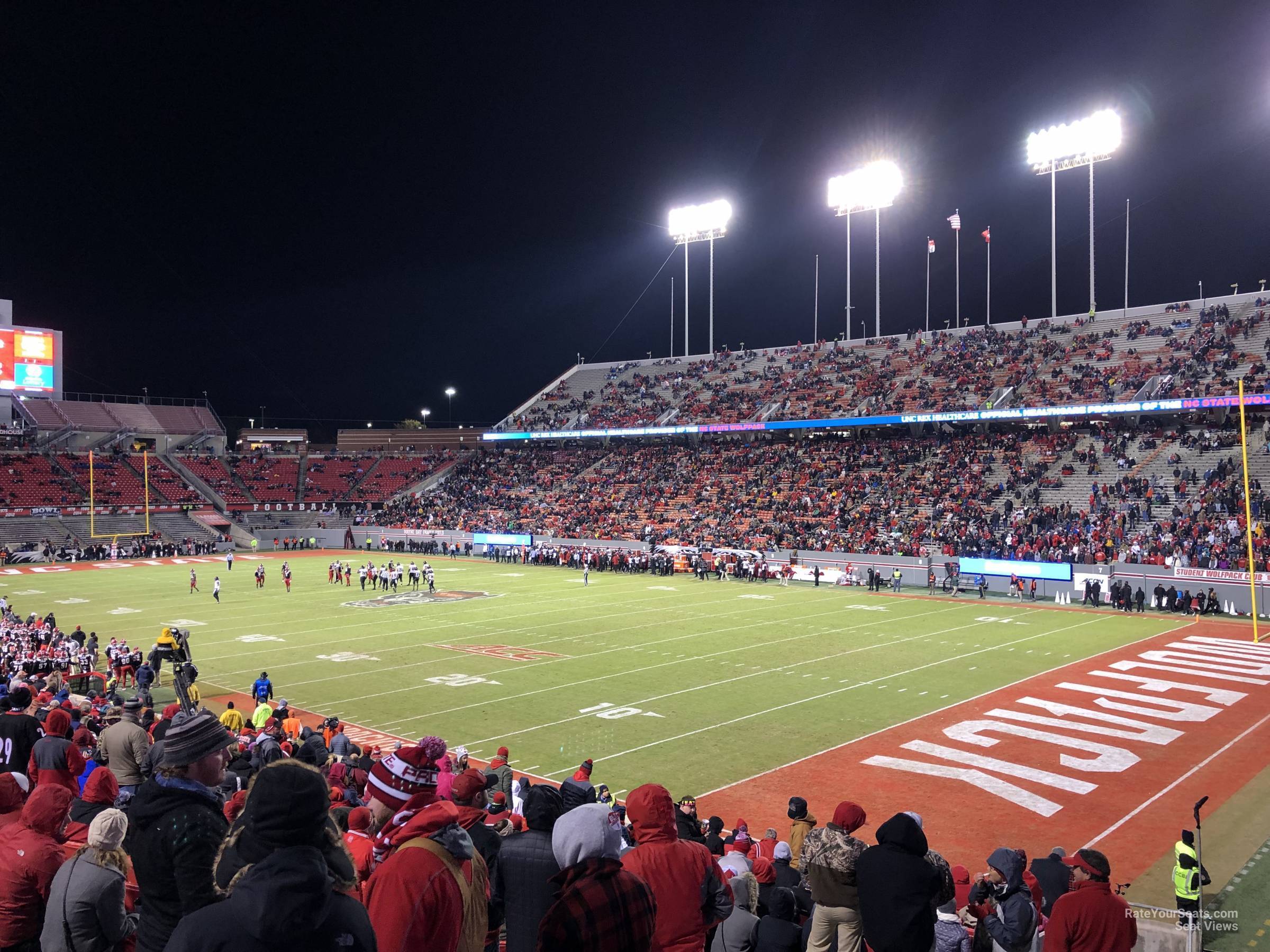 section 119, row cc seat view  - carter-finley stadium