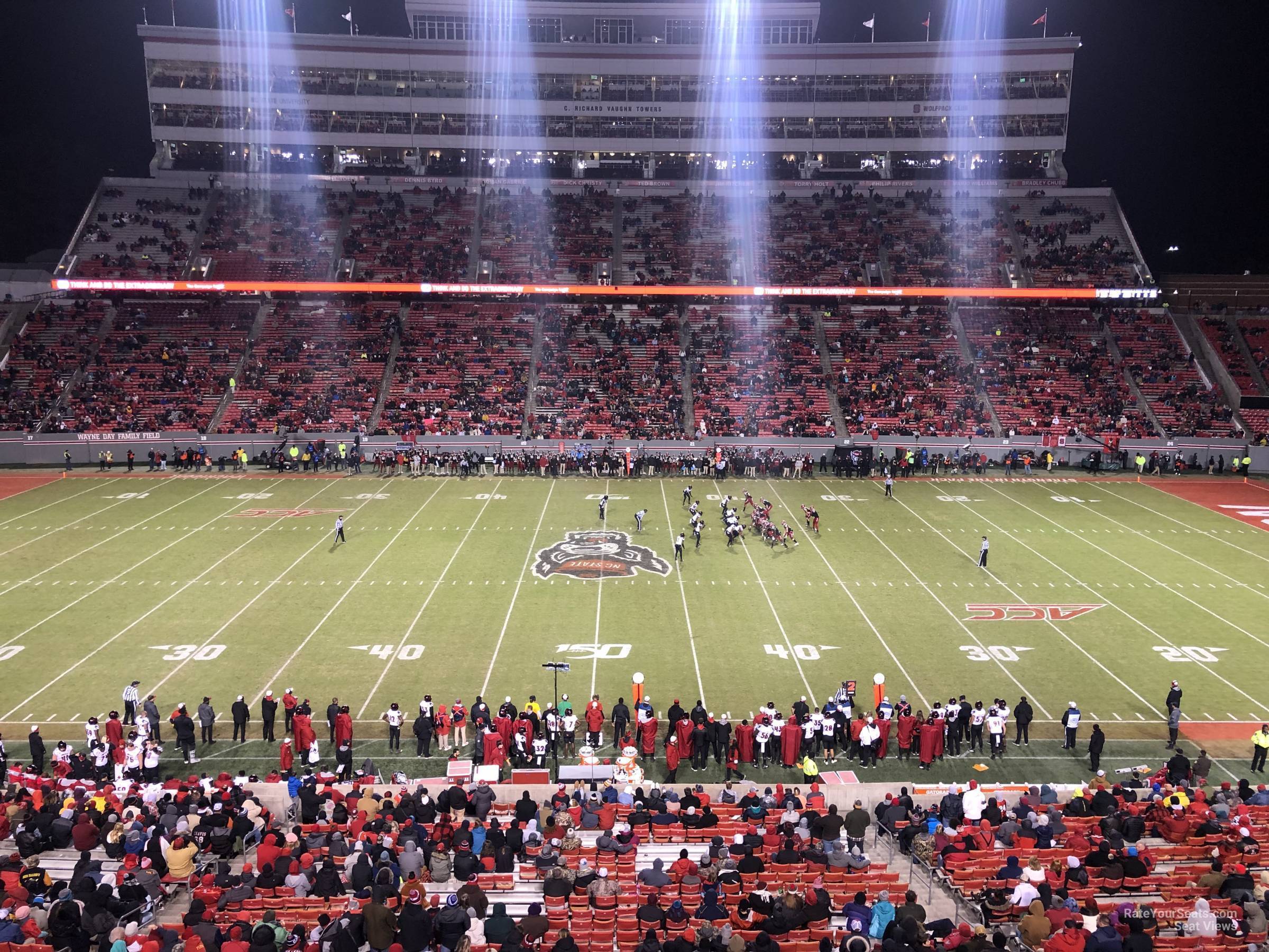 section 12, row a seat view  - carter-finley stadium