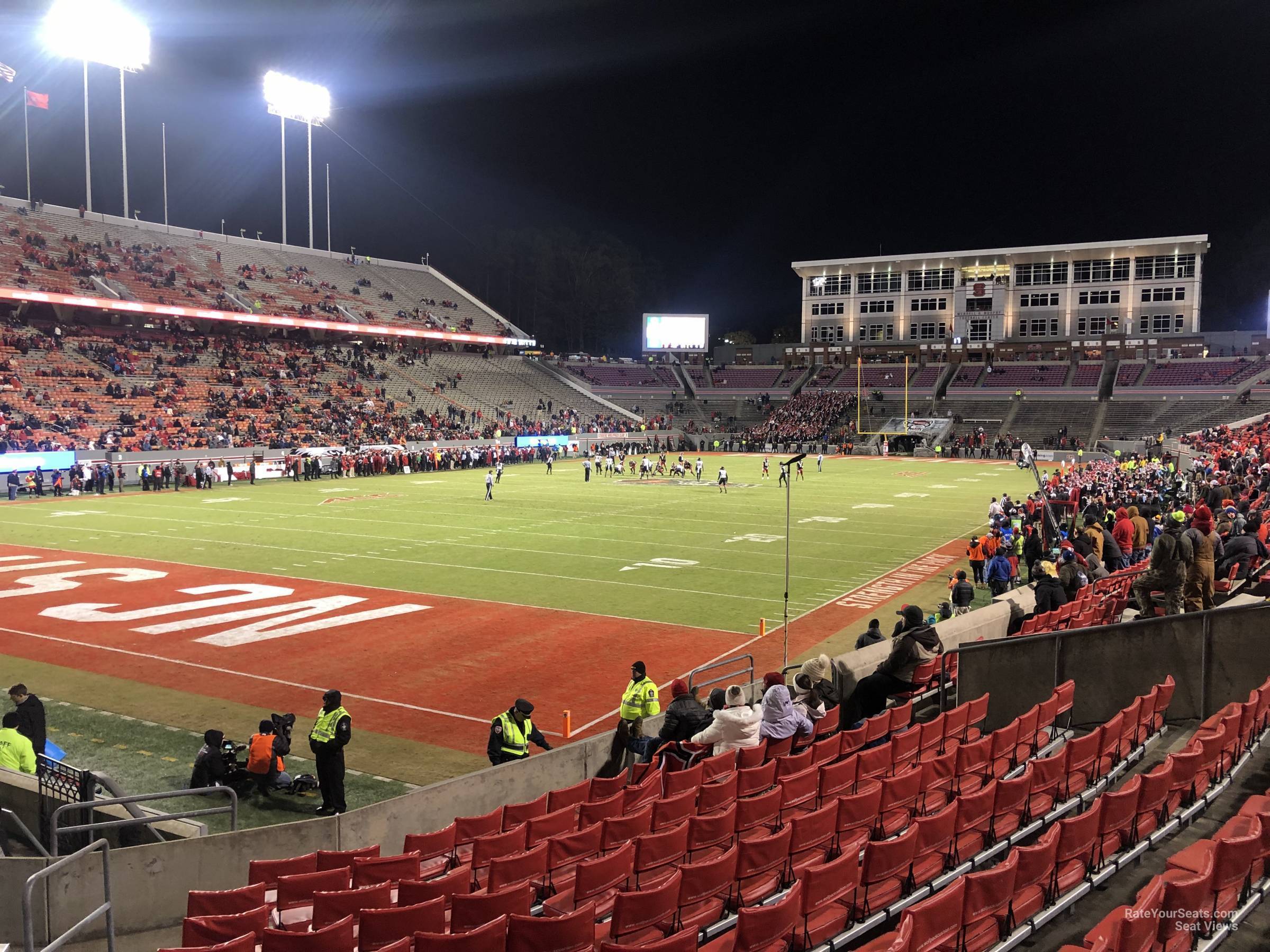 section 120, row l seat view  - carter-finley stadium