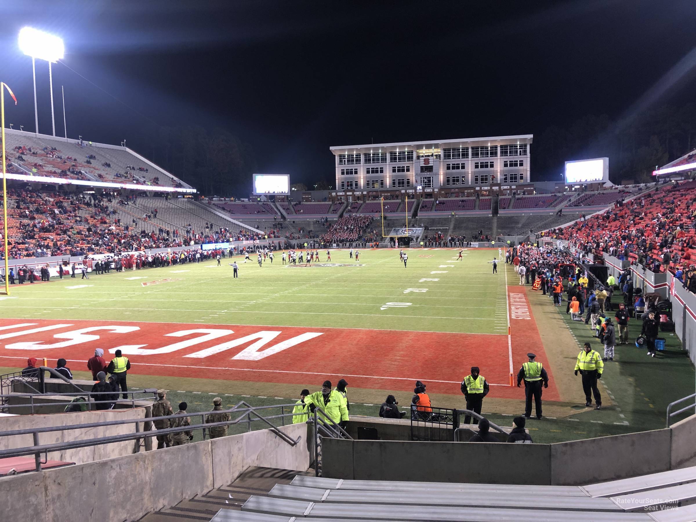section 121, row l seat view  for football - carter-finley stadium