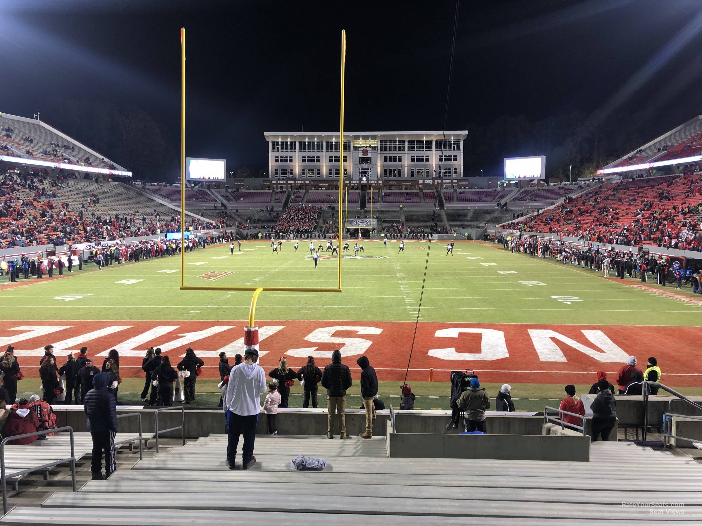 section 123, row l seat view  for football - carter-finley stadium
