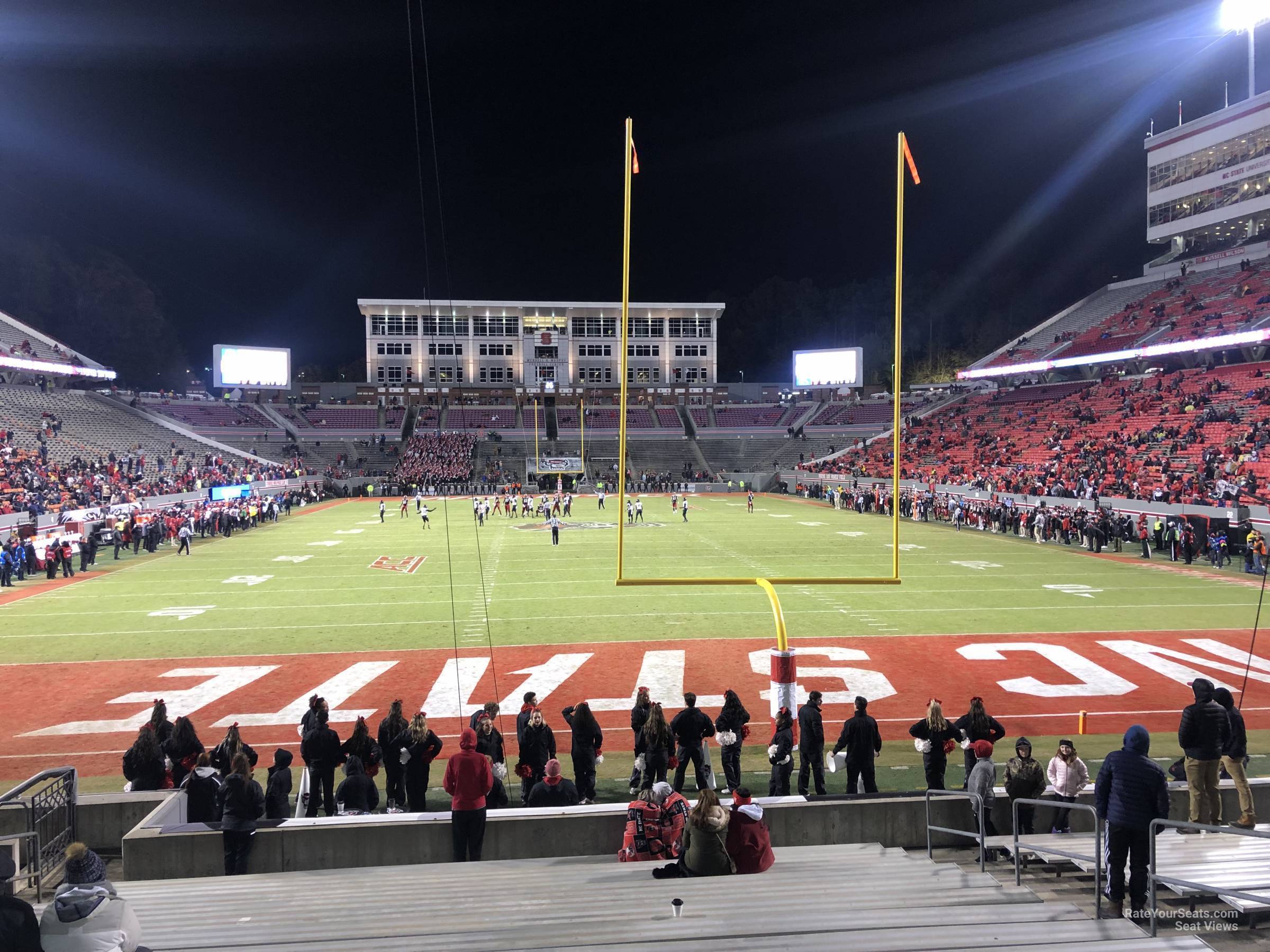 section 124, row l seat view  - carter-finley stadium