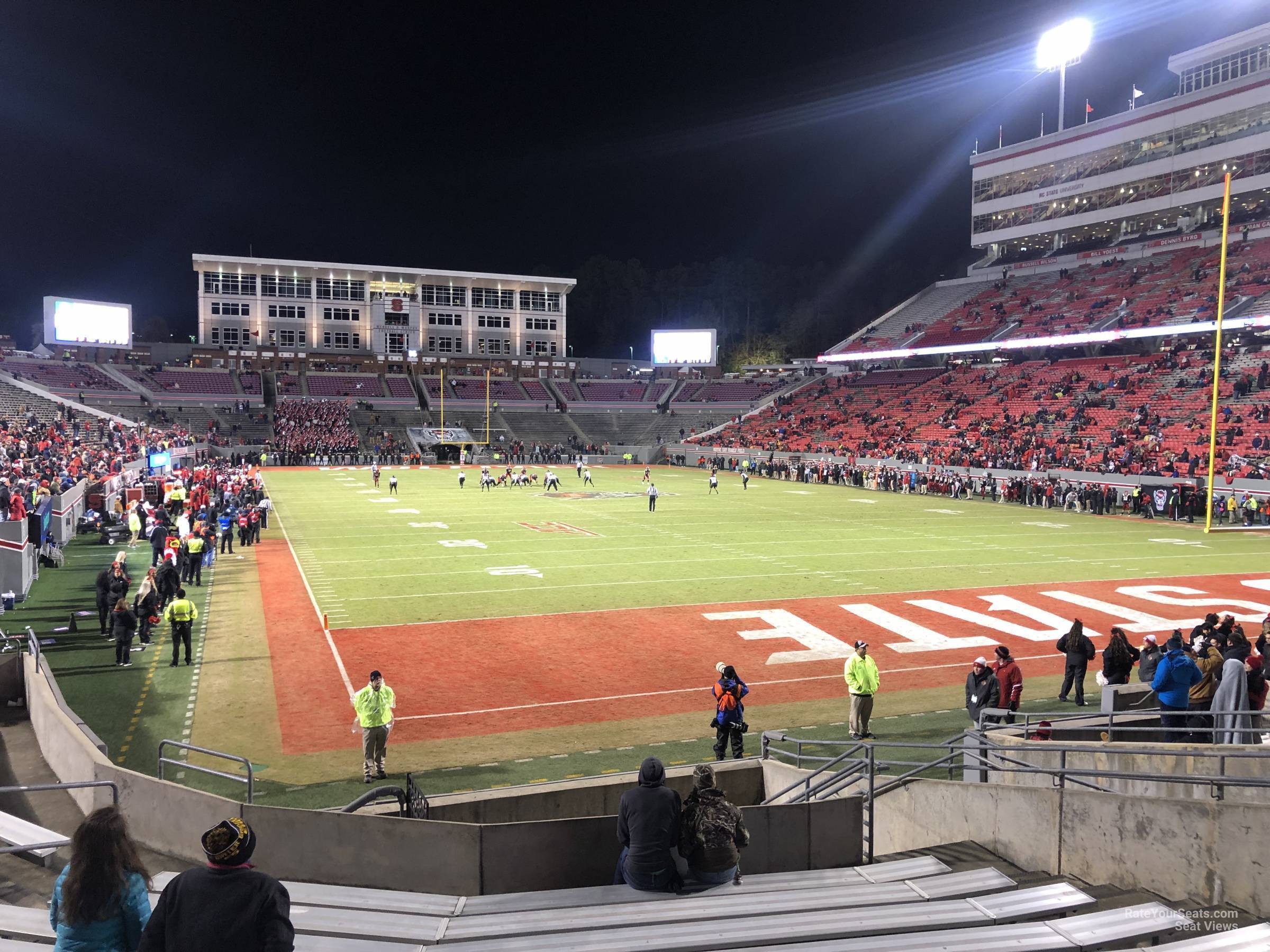 section 126, row l seat view  for football - carter-finley stadium