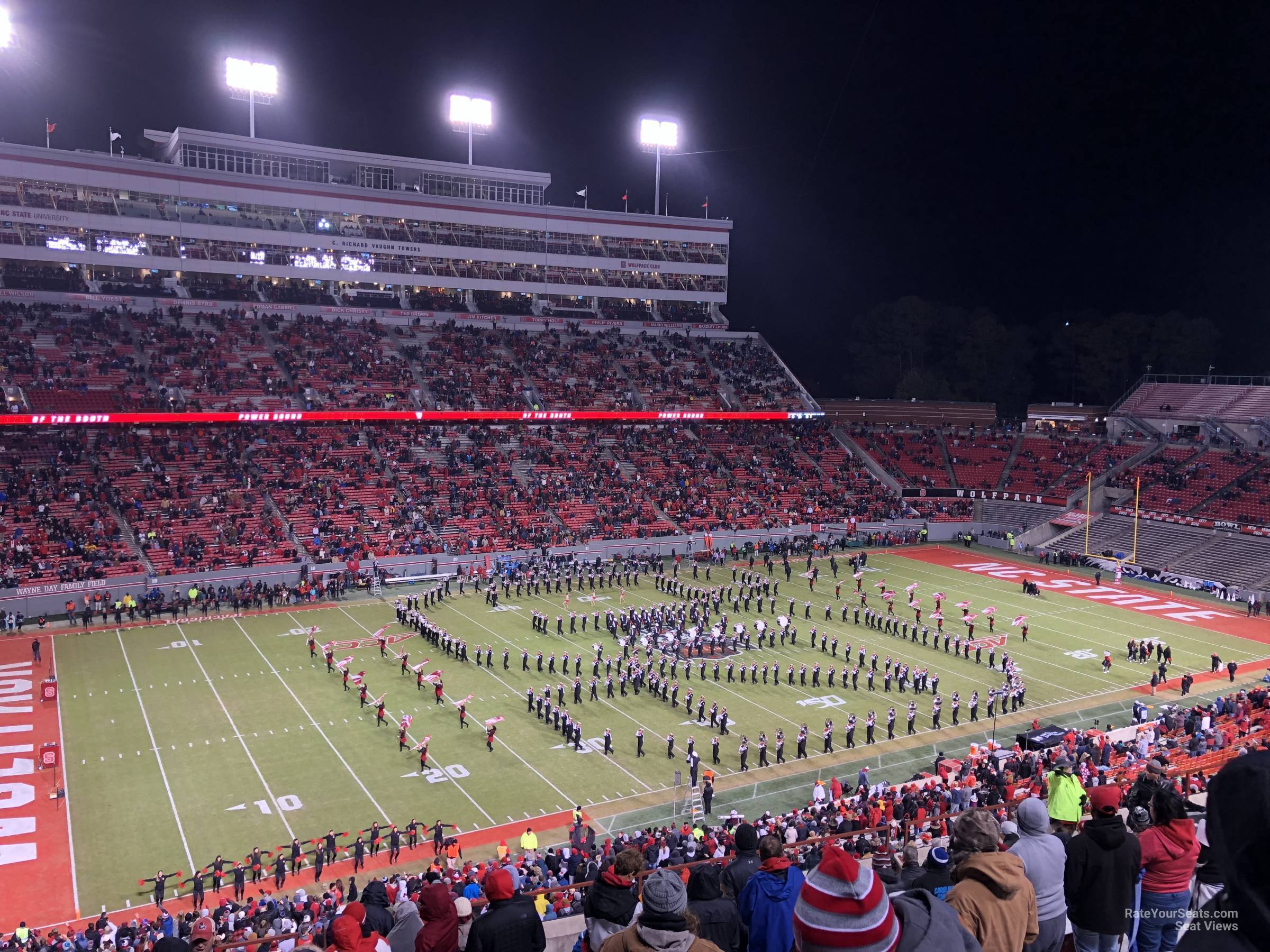 section 14, row q seat view  - carter-finley stadium