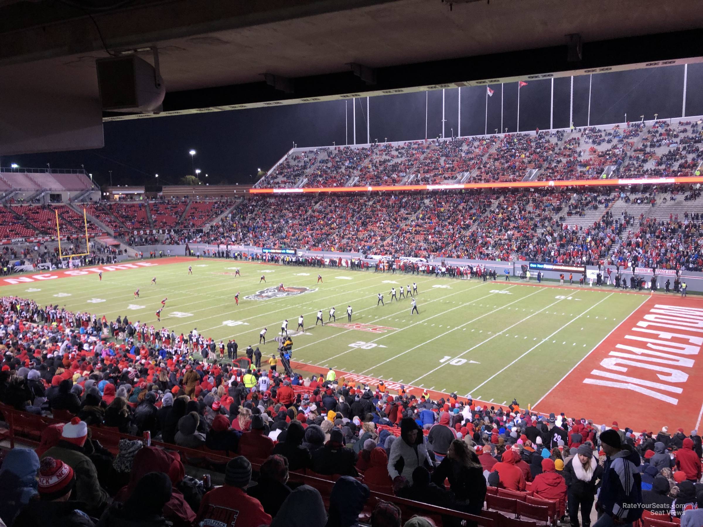 section 17, row rr seat view  - carter-finley stadium