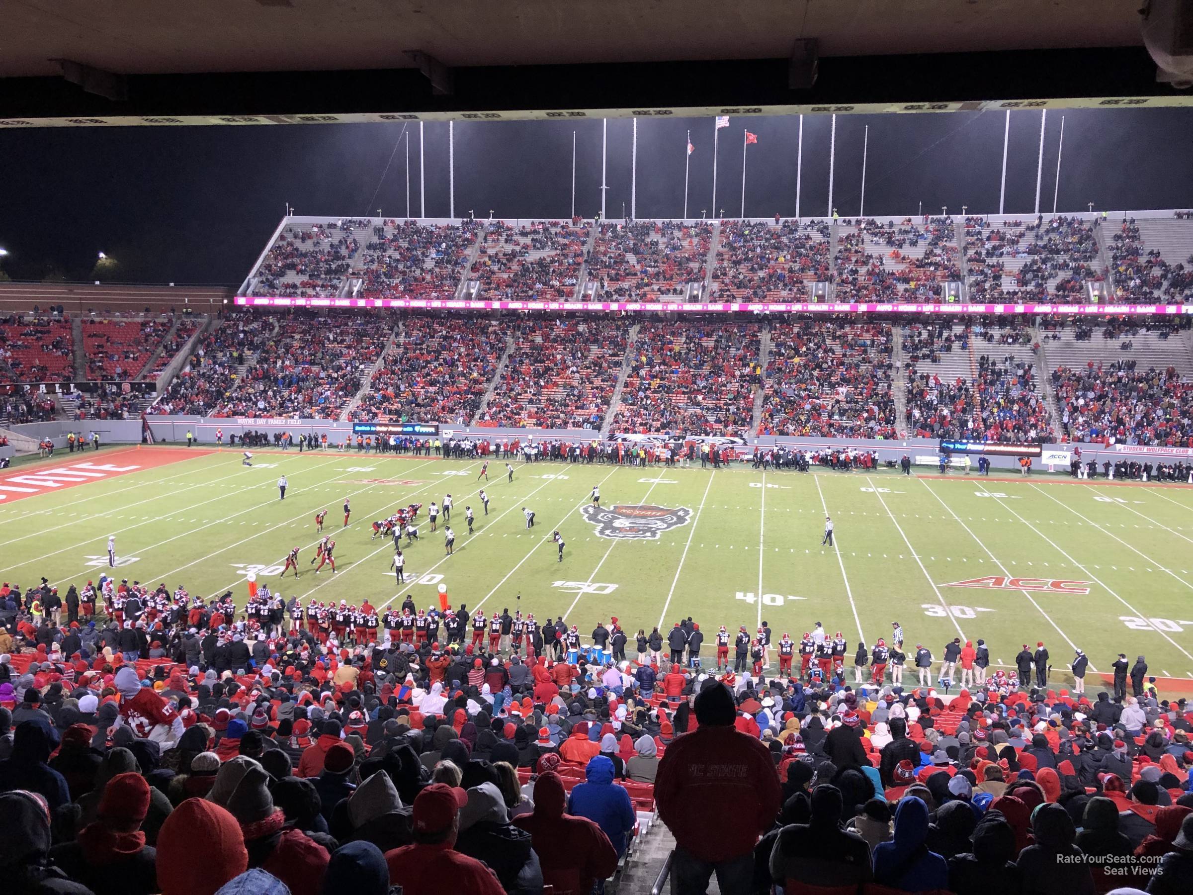 section 20, row rr seat view  for football - carter-finley stadium