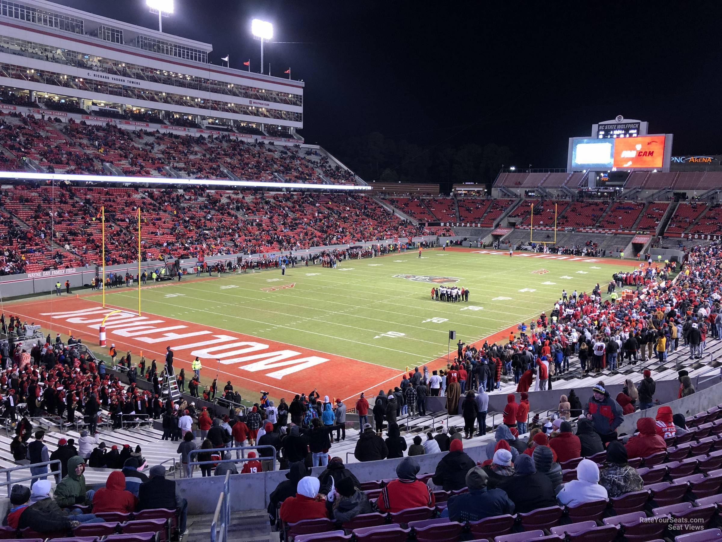 section 210, row k seat view  - carter-finley stadium