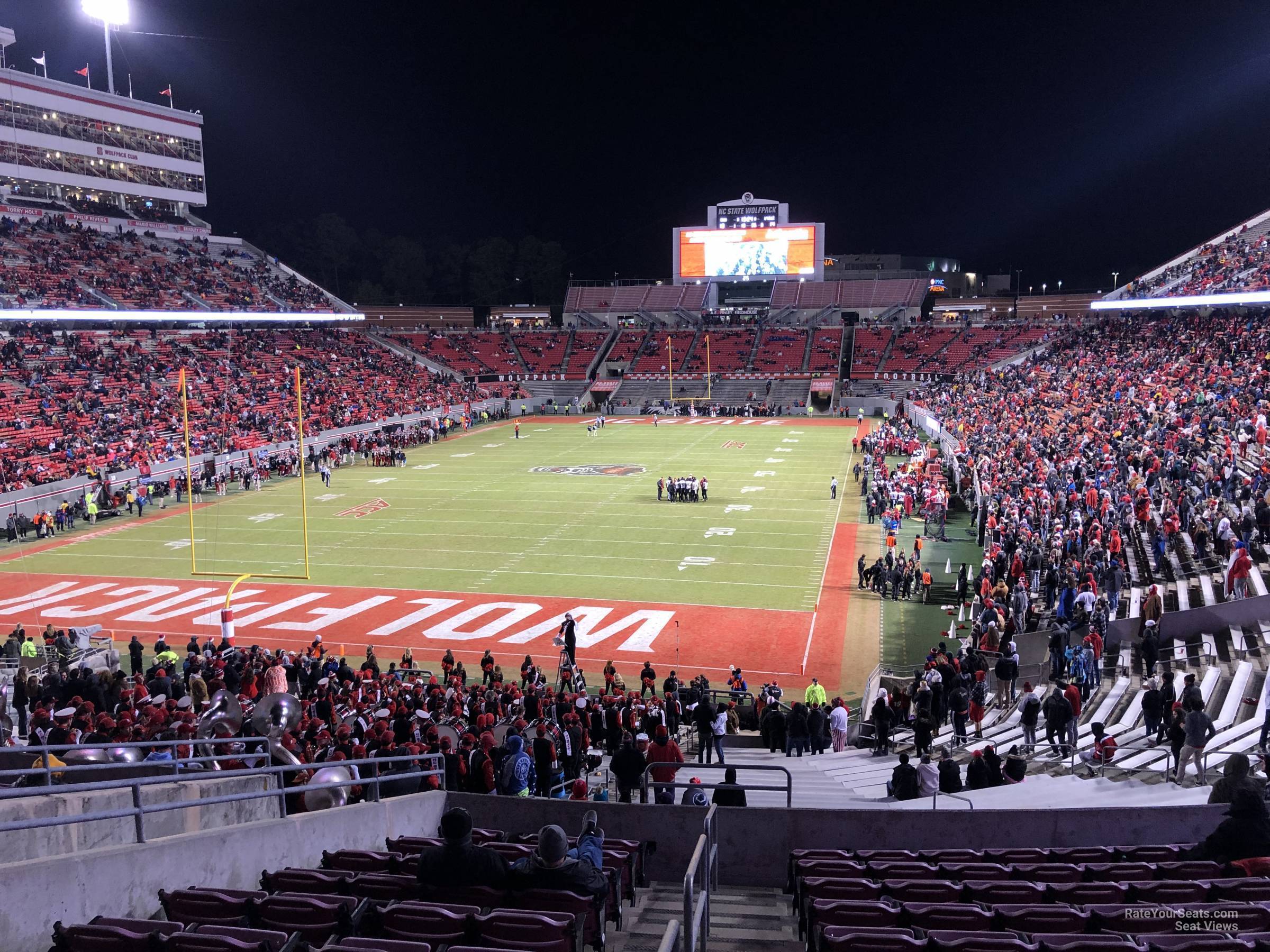 section 211, row k seat view  - carter-finley stadium