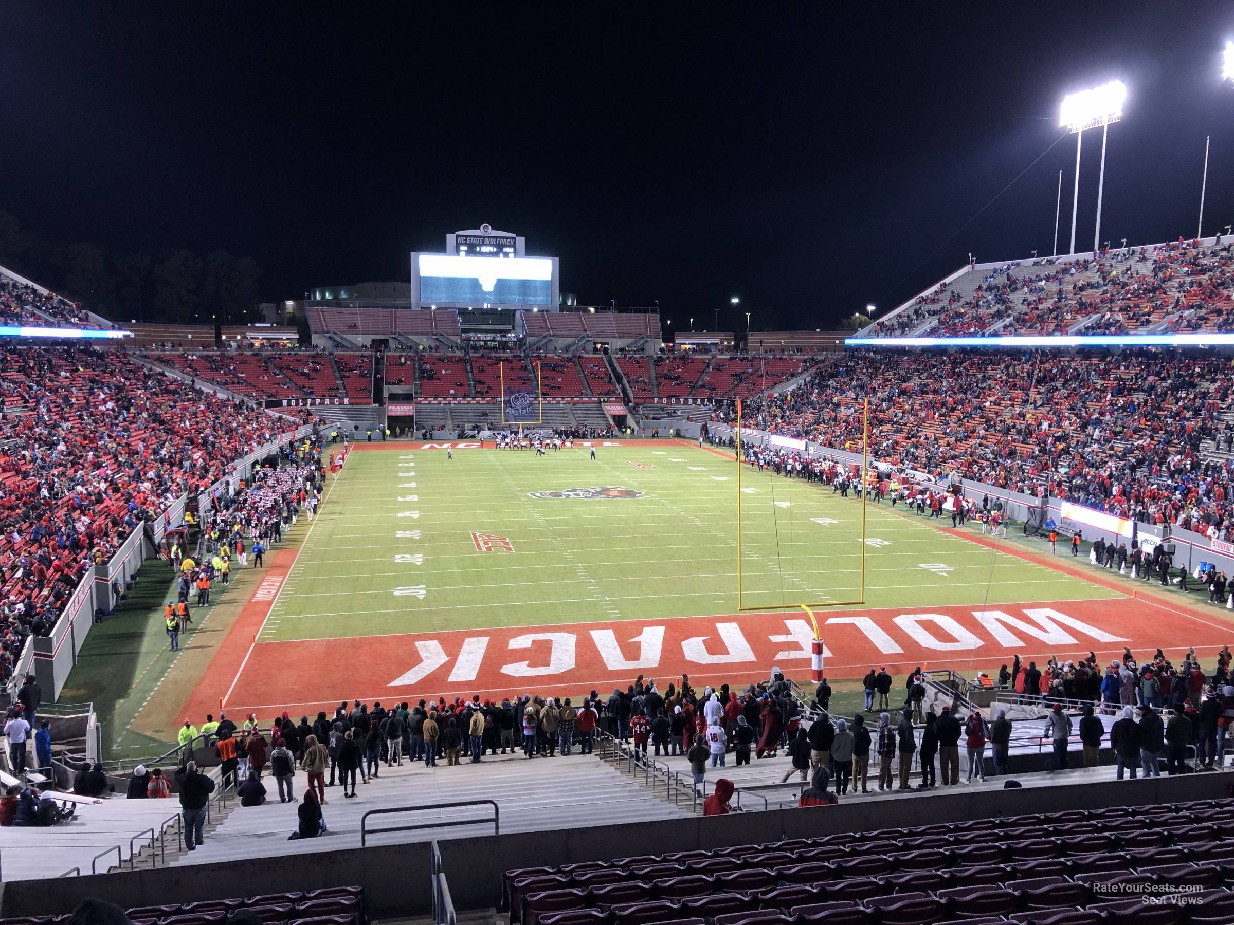 section 213, row k seat view  - carter-finley stadium