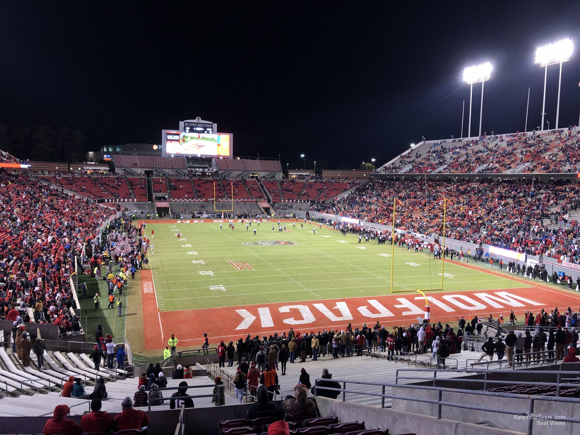 section 214, row k seat view  - carter-finley stadium