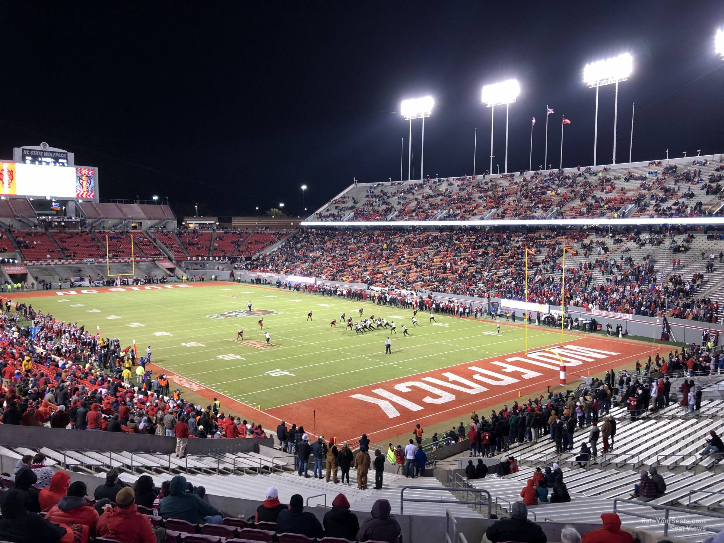 section 215, row k seat view  - carter-finley stadium