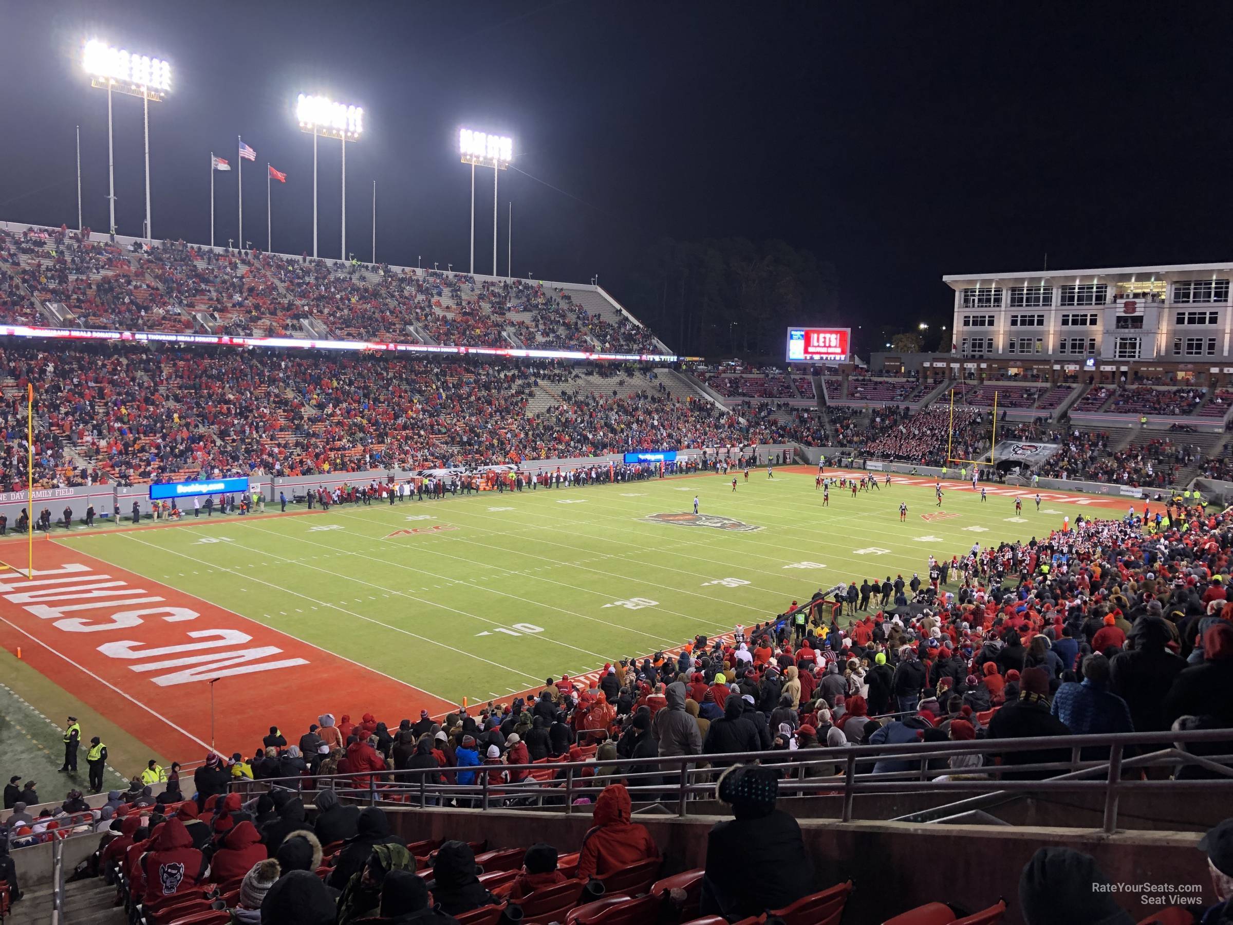 section 216, row u seat view  - carter-finley stadium