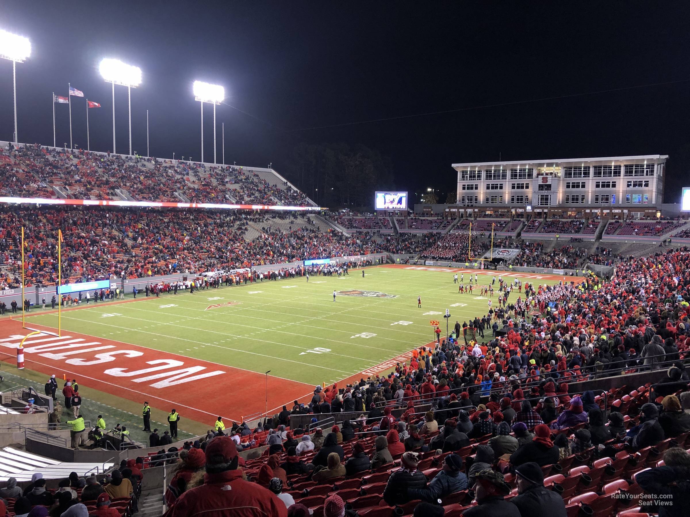 section 217, row u seat view  - carter-finley stadium