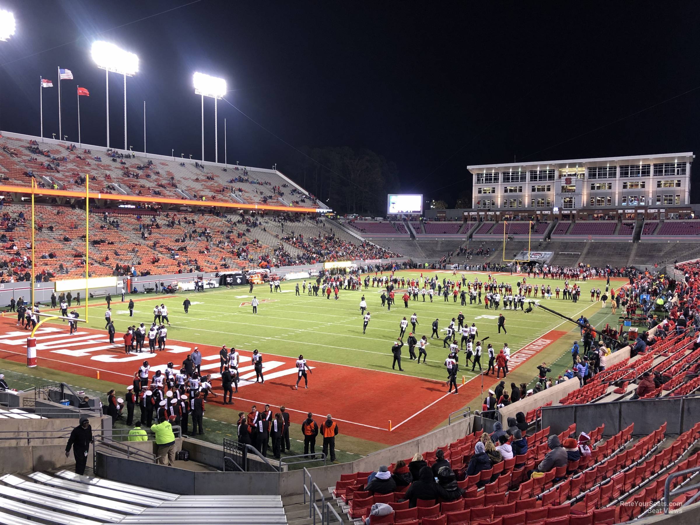 section 218, row f seat view  for football - carter-finley stadium