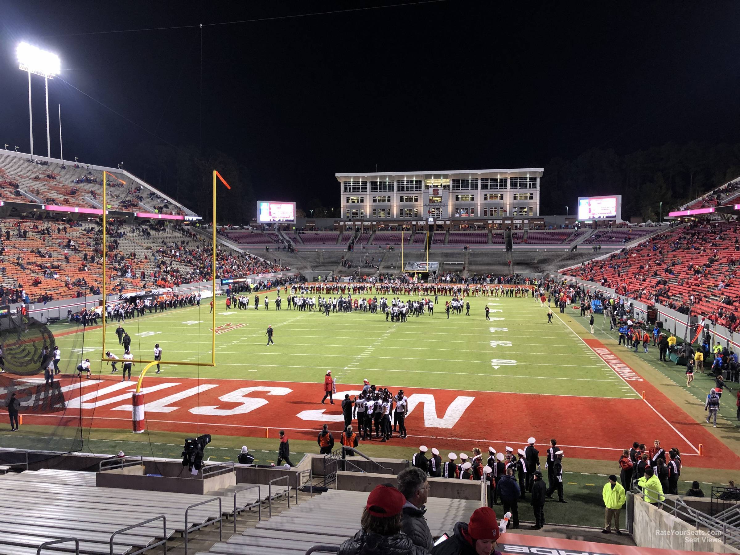 section 220, row f seat view  for football - carter-finley stadium