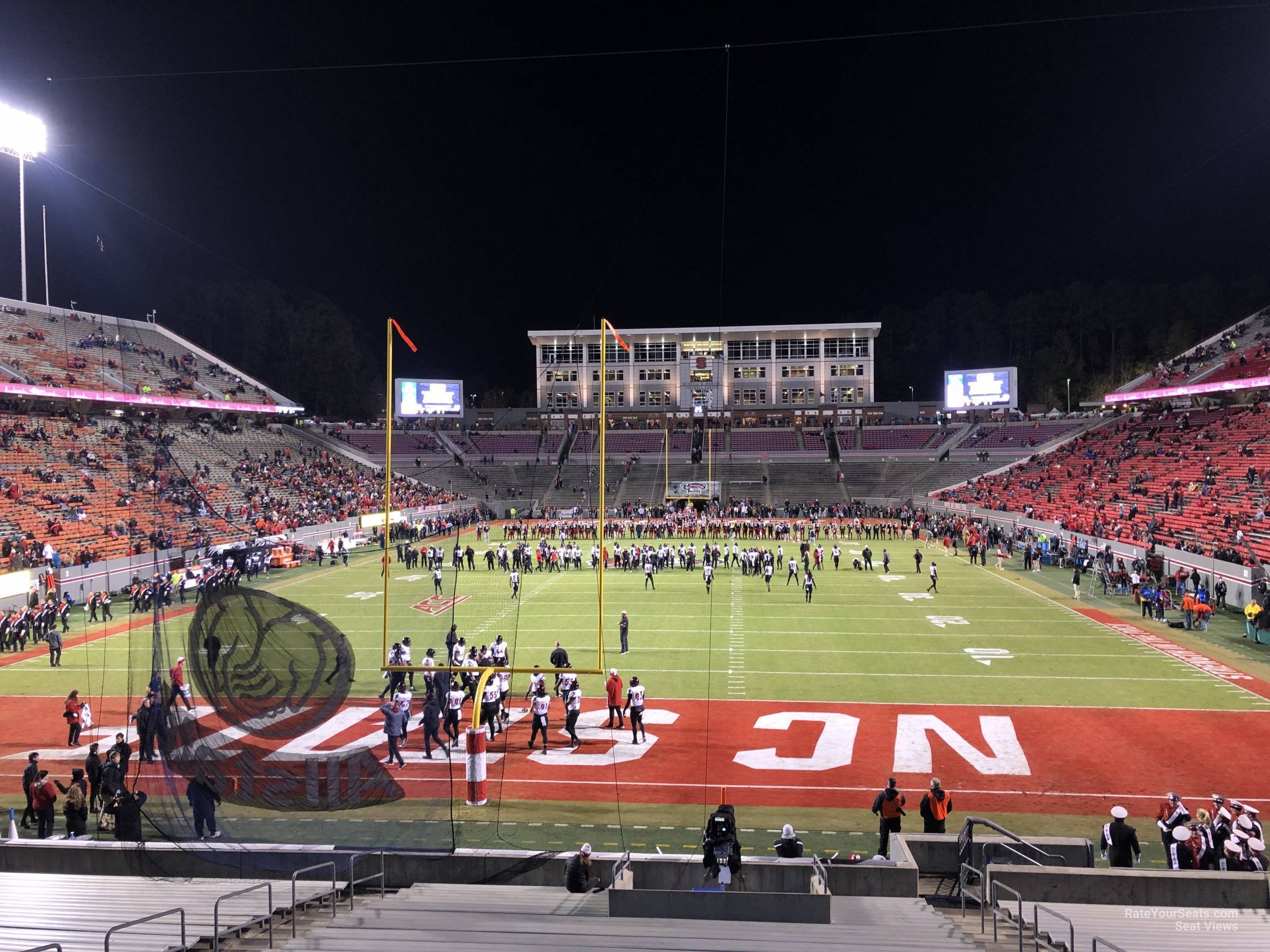 section 221, row f seat view  for football - carter-finley stadium