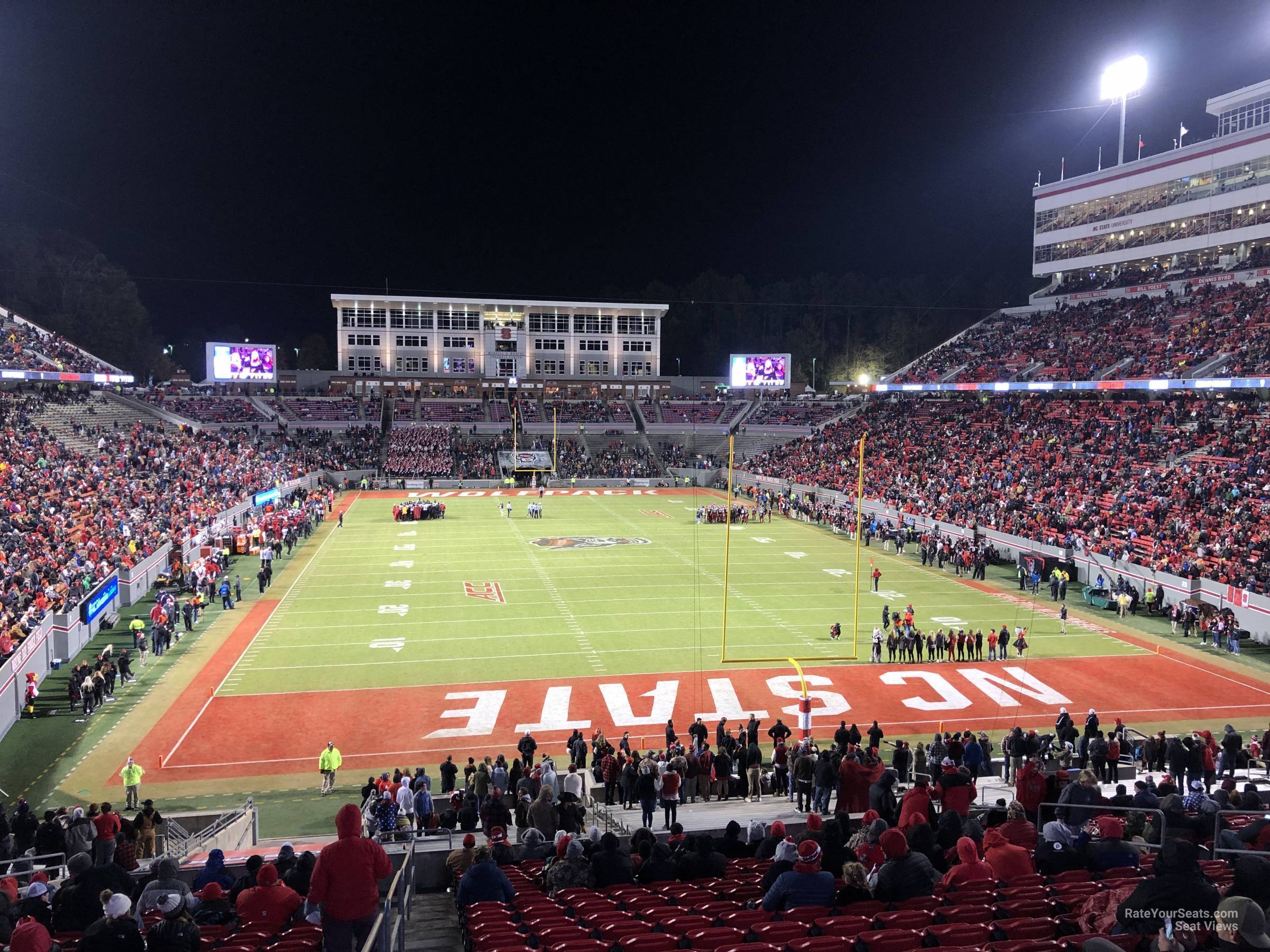 section 223, row u seat view  - carter-finley stadium