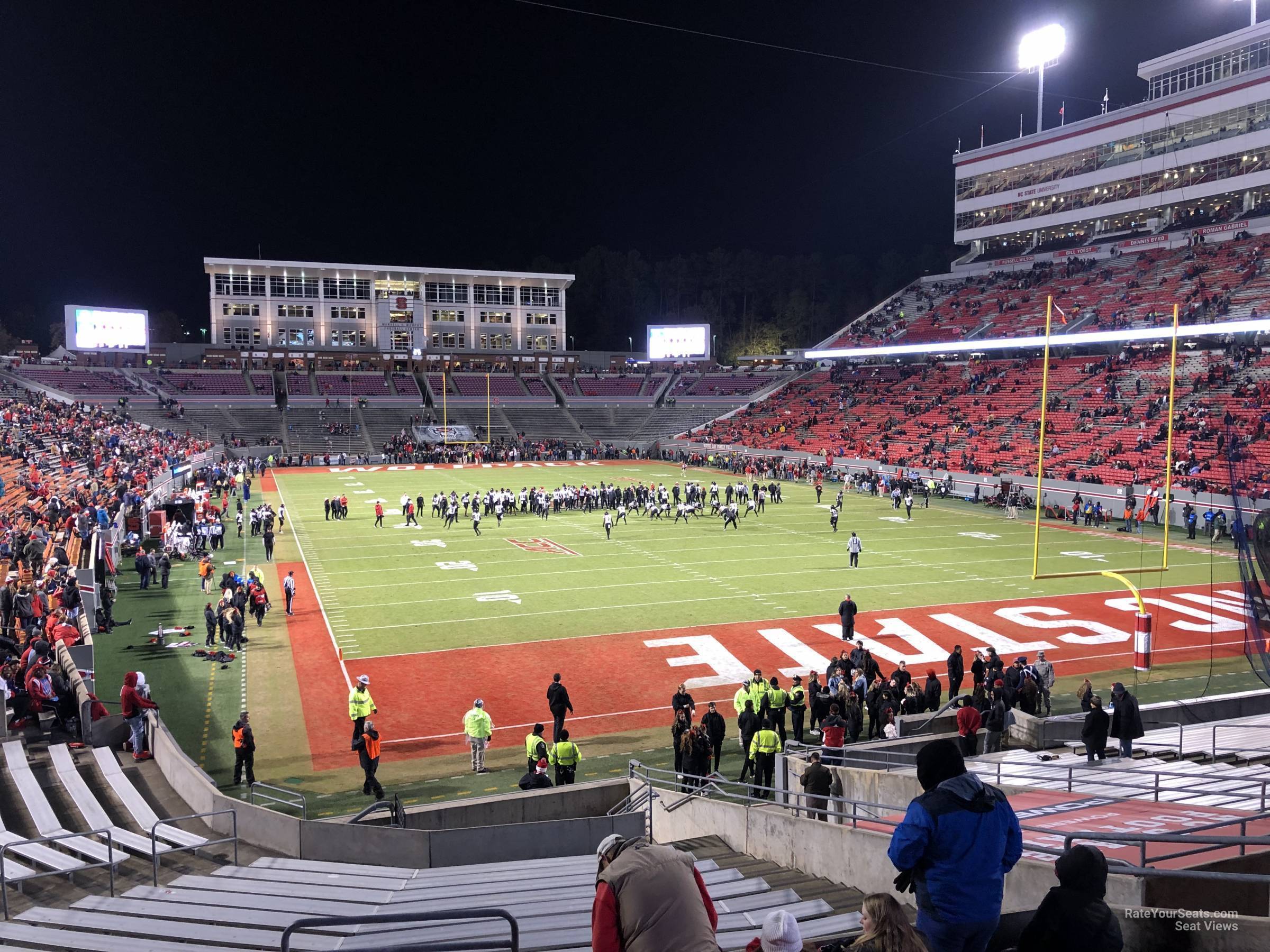 section 224, row f seat view  for football - carter-finley stadium